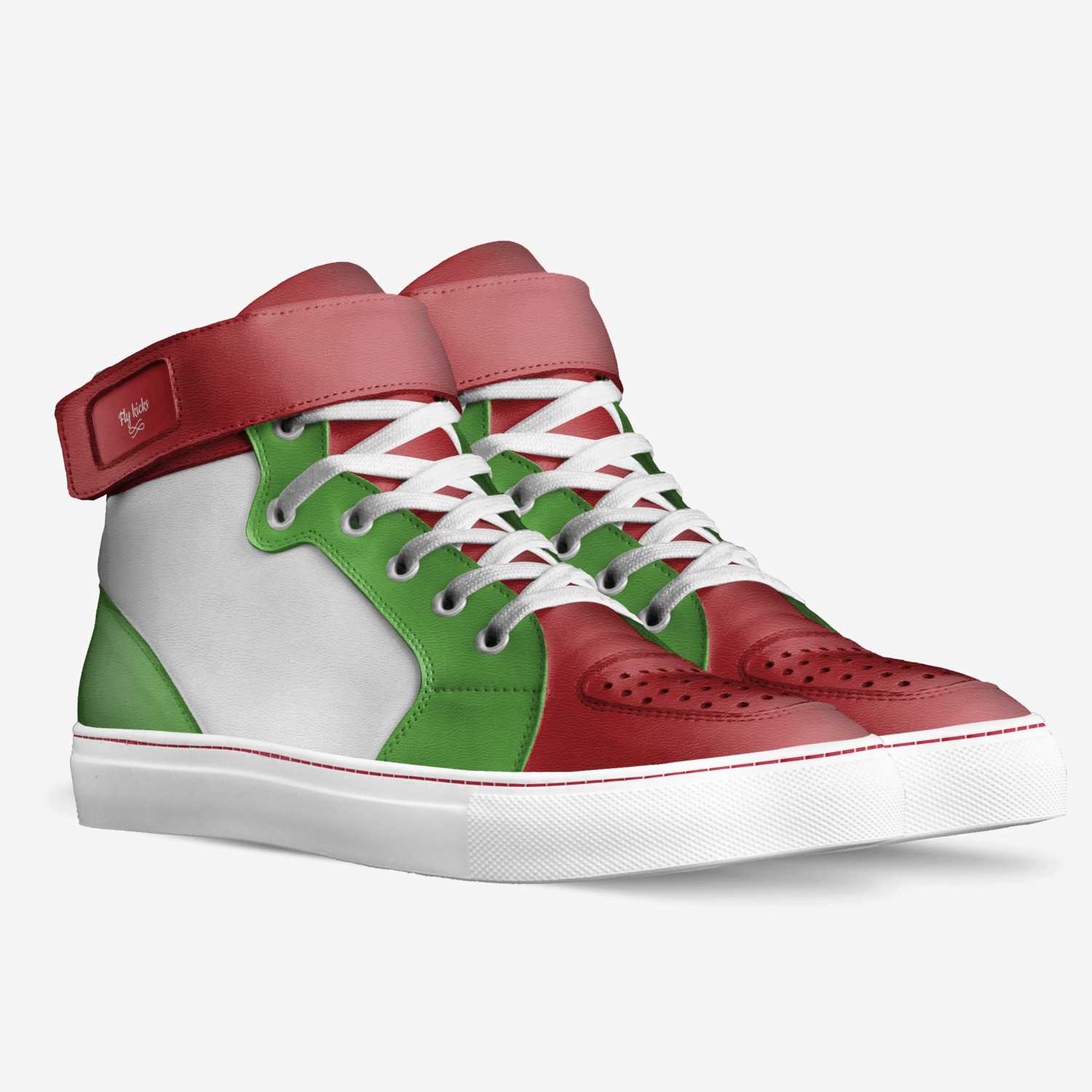 Fly kicks custom made in Italy shoes by David Burcham | Double view