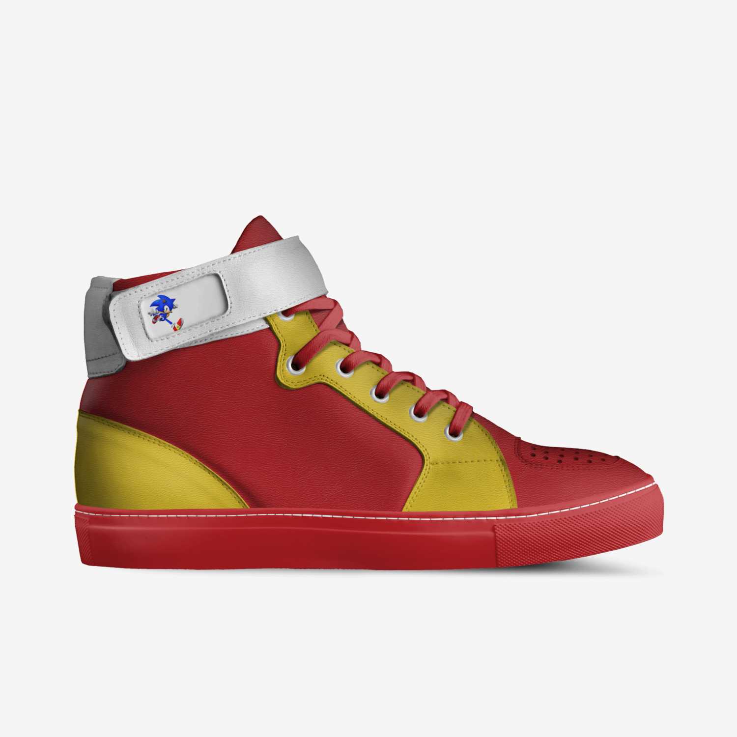 Sonic custom made in Italy shoes by Dat Boi | Side view