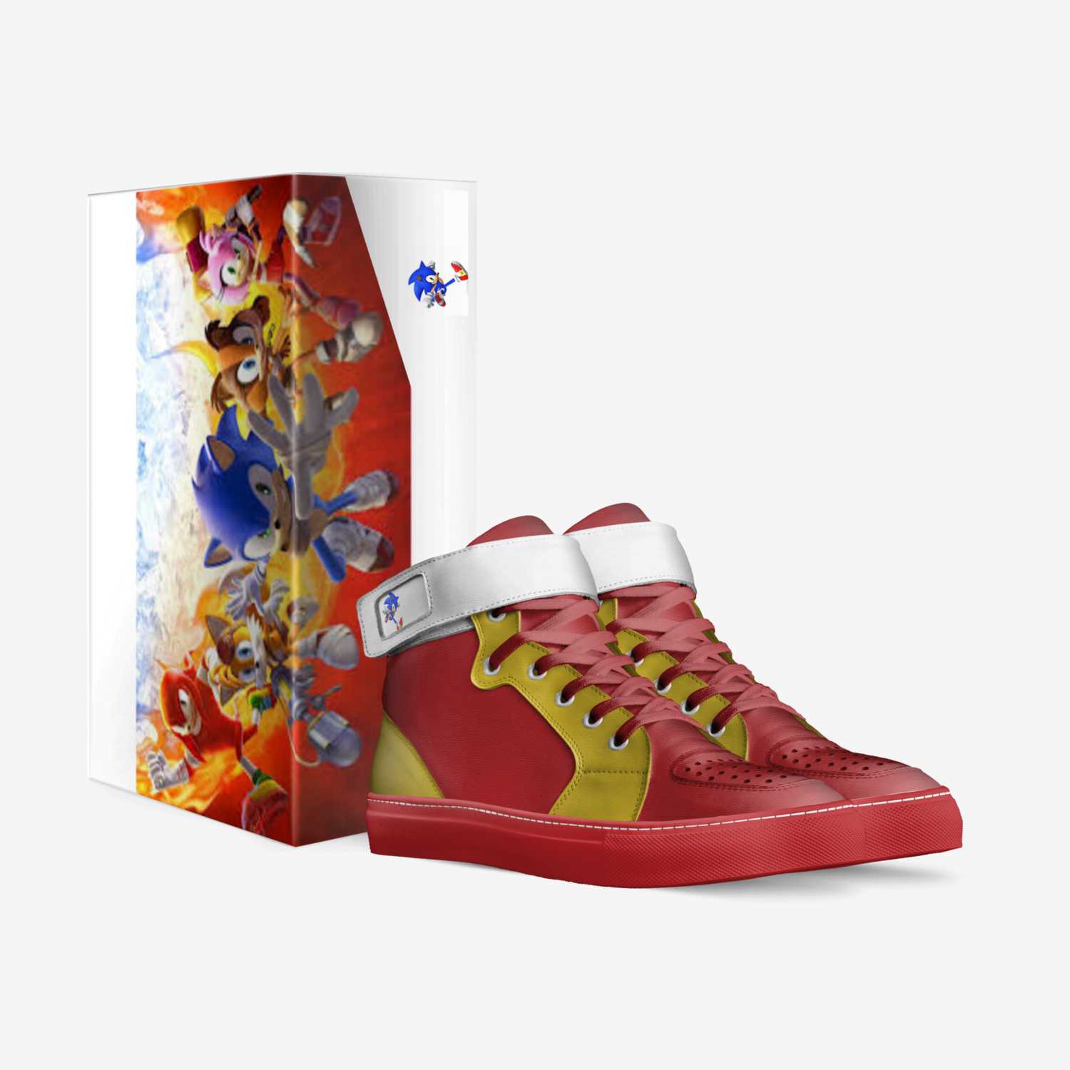 Sonic custom made in Italy shoes by Dat Boi | Box view