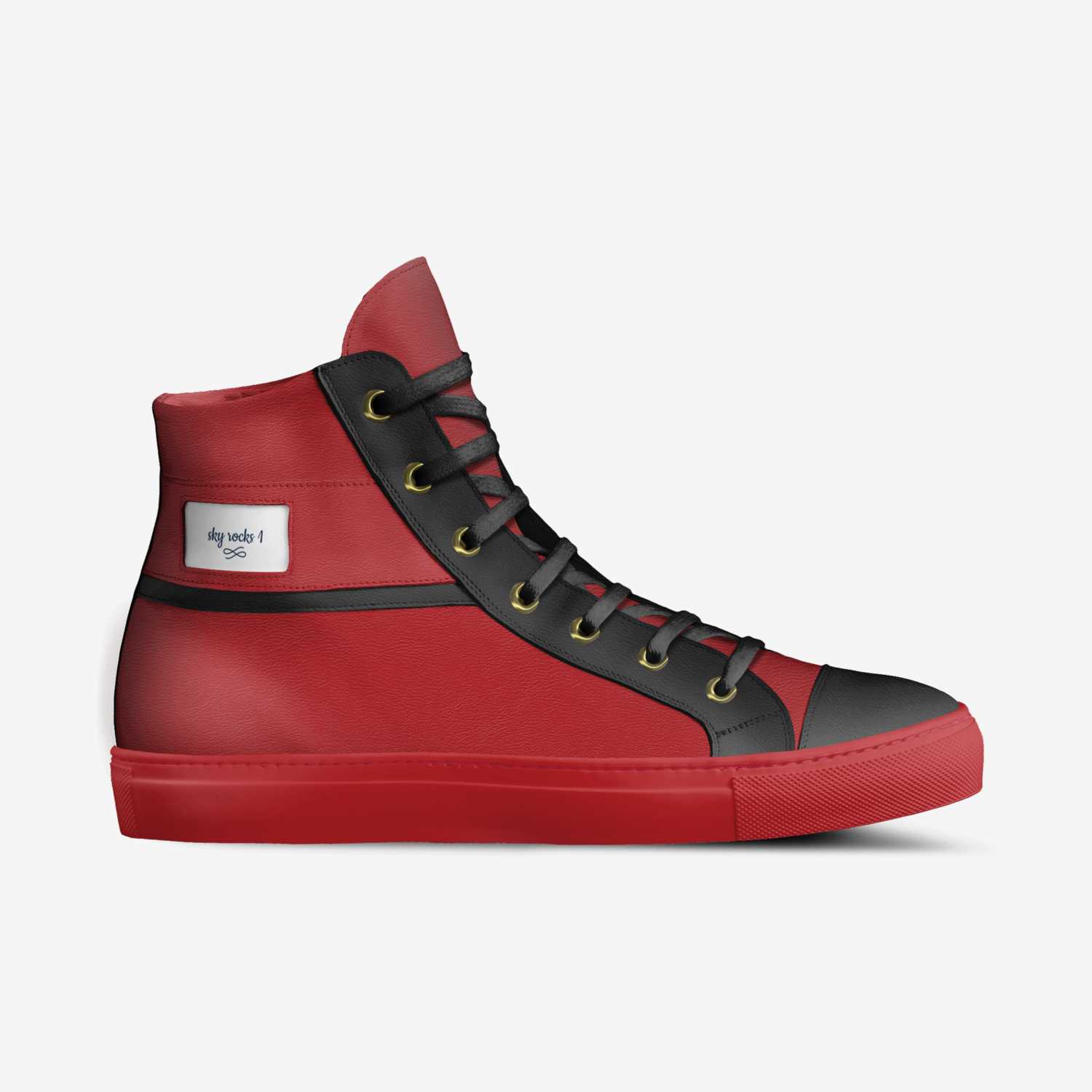 sky rocks 1 custom made in Italy shoes by Amari Jonae Herron | Side view