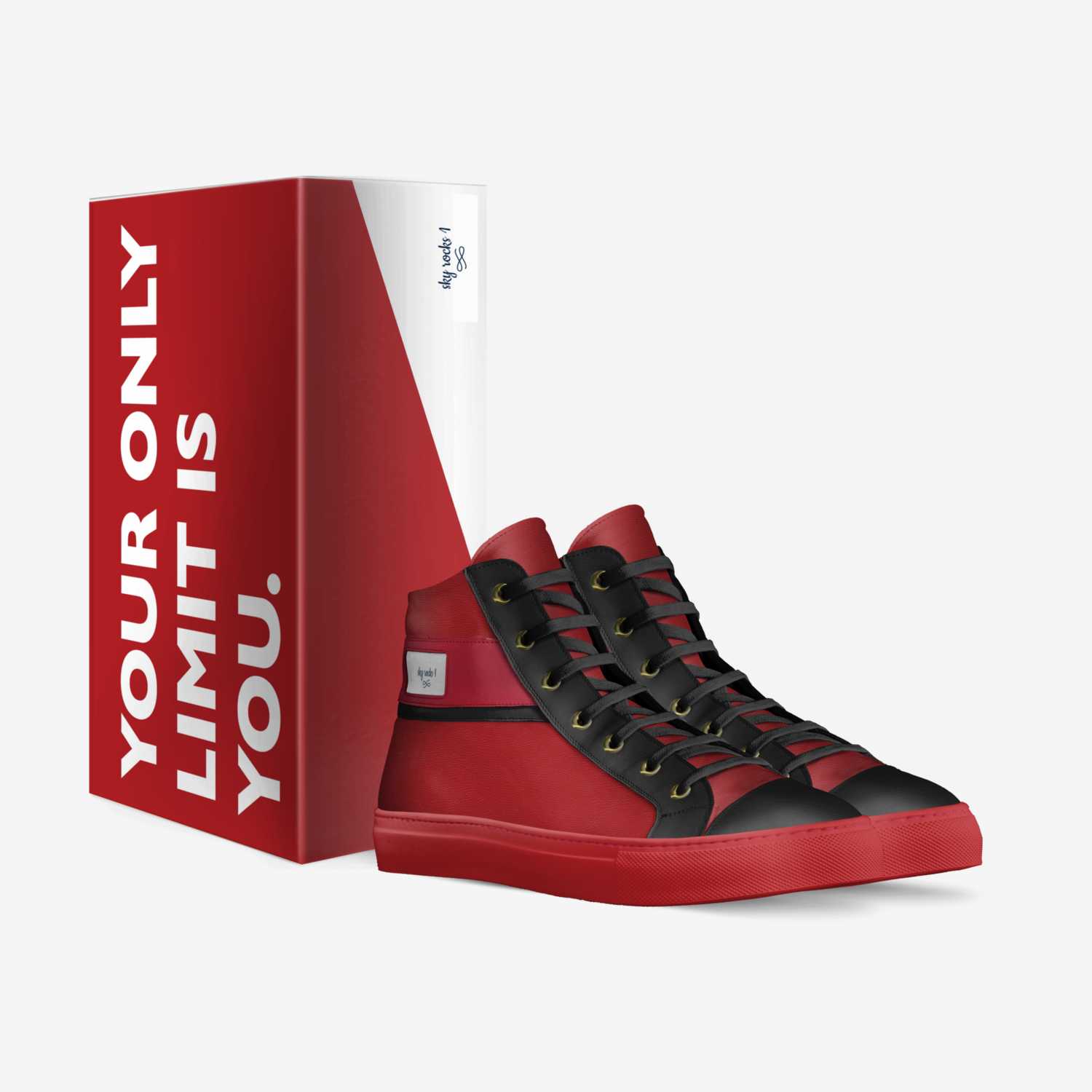 sky rocks 1 custom made in Italy shoes by Amari Jonae Herron | Box view