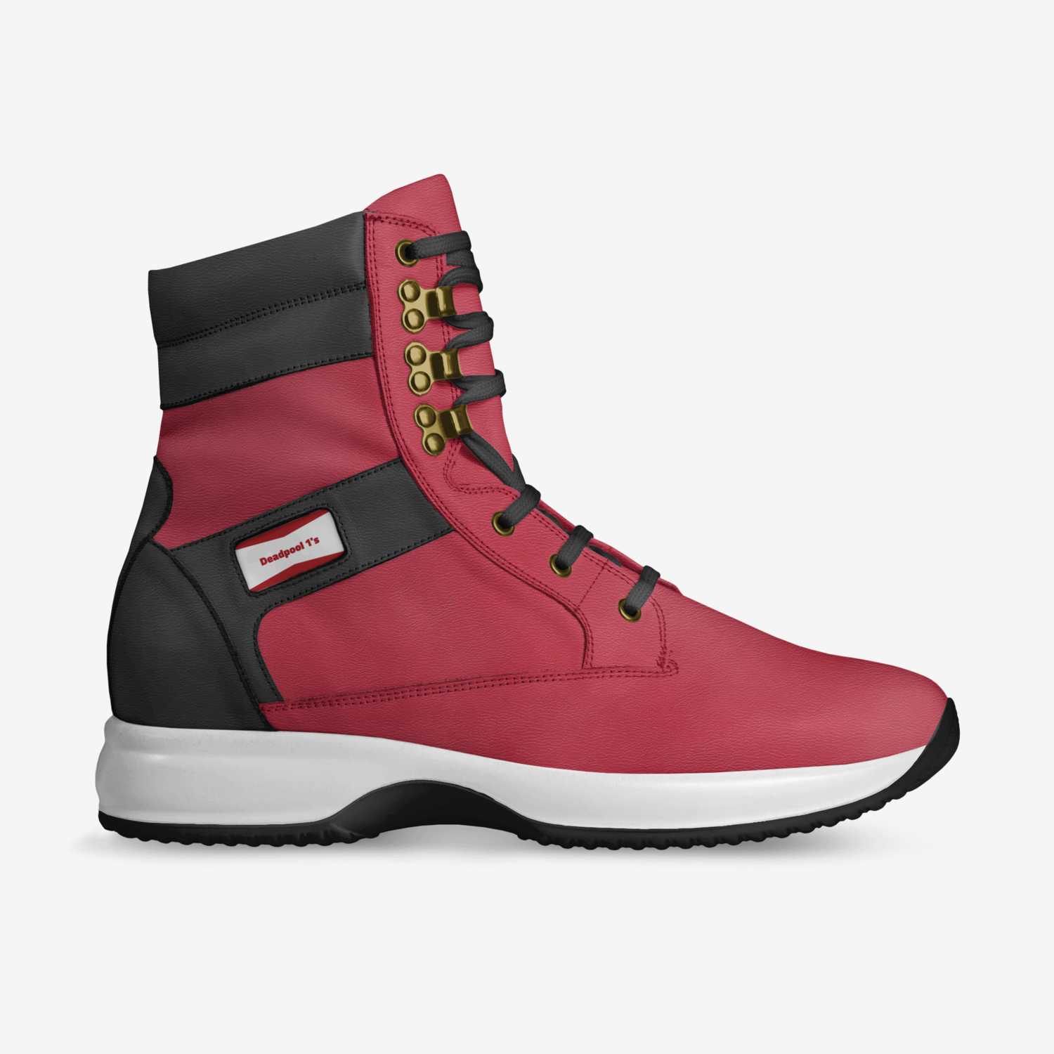 Deadpool 1's custom made in Italy shoes by James Robert Mcdonald | Side view