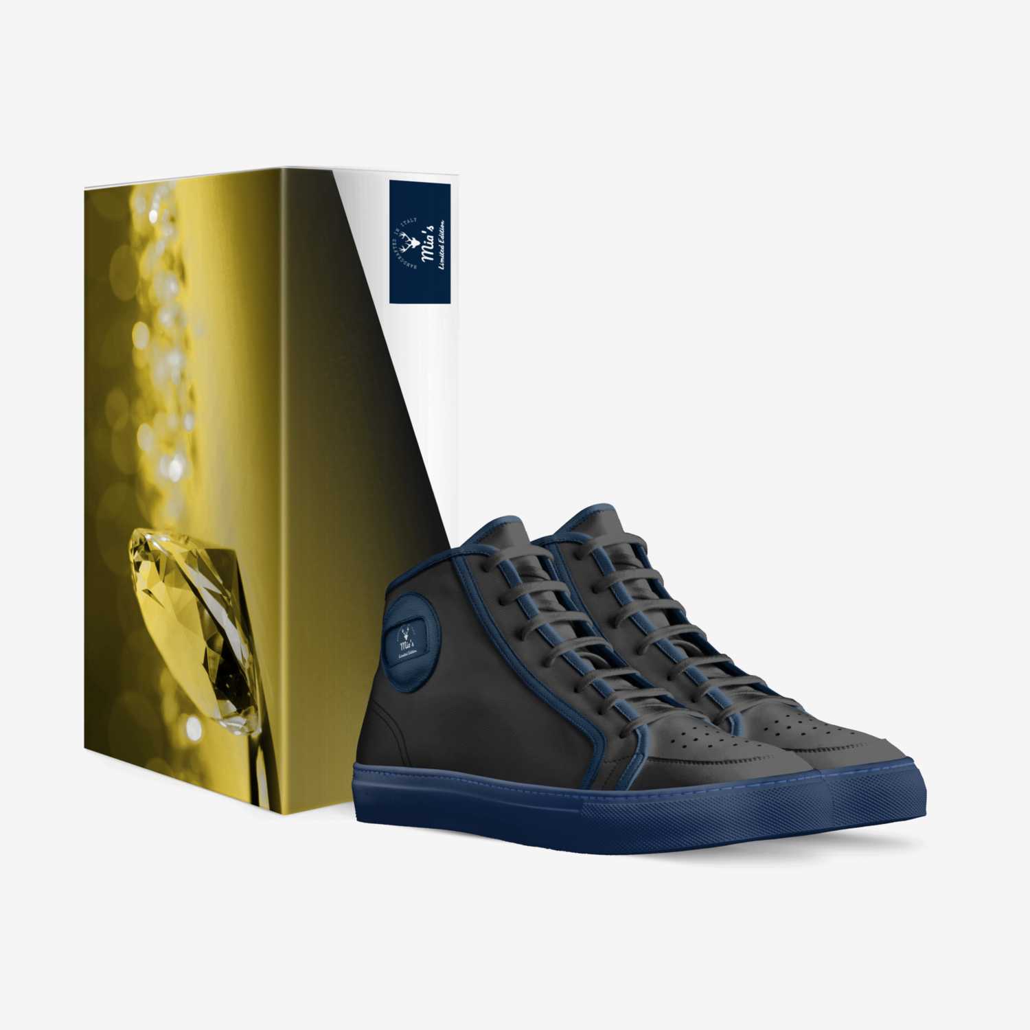 Mia's custom made in Italy shoes by Kyle | Box view
