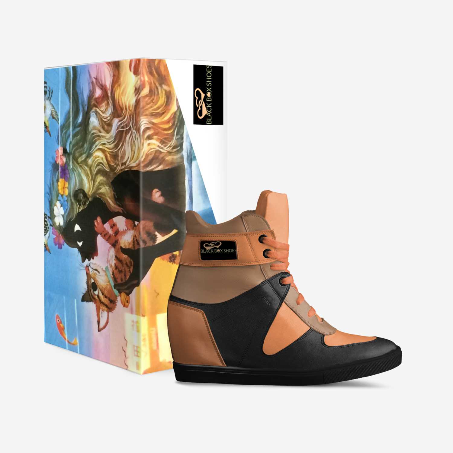 Black box shoes custom made in Italy shoes by Mandi Kamyli Itani | Box view