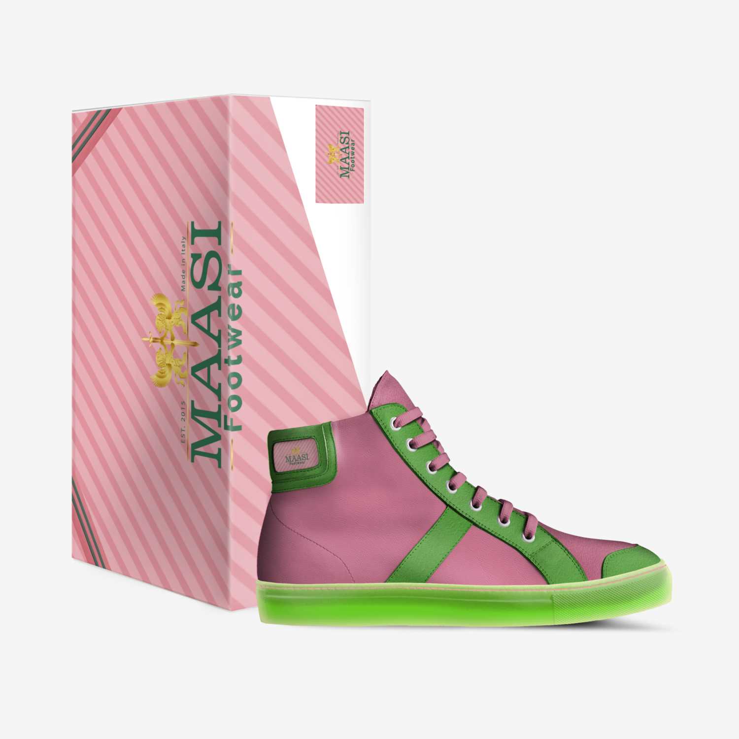 pinklady custom made in Italy shoes by Maasi Smith | Box view