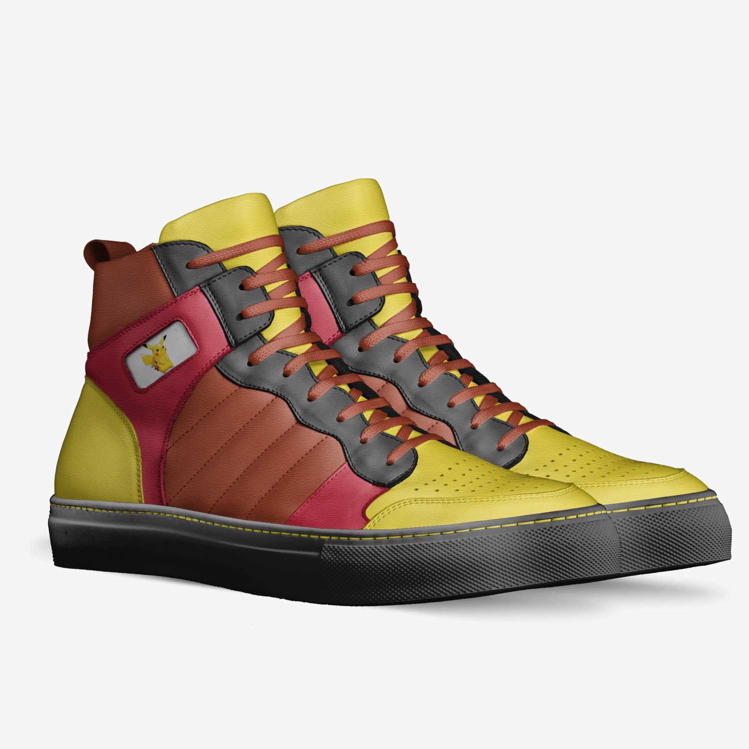 Pikachu custom made in Italy shoes by Alex | Double view