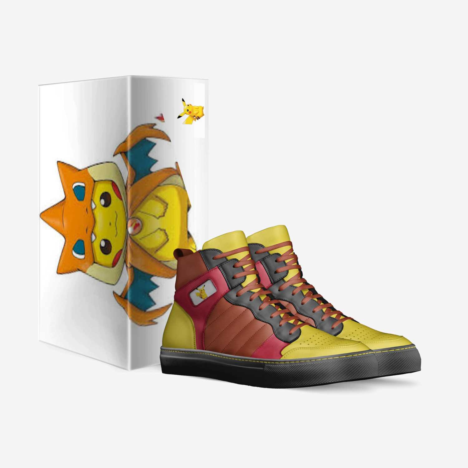 Pikachu custom made in Italy shoes by Alex | Box view