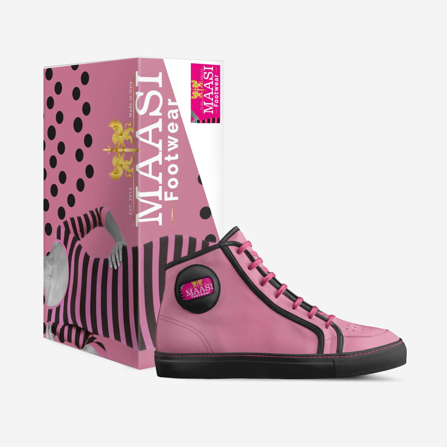 ActivePink custom made in Italy shoes by Maasi Smith | Box view