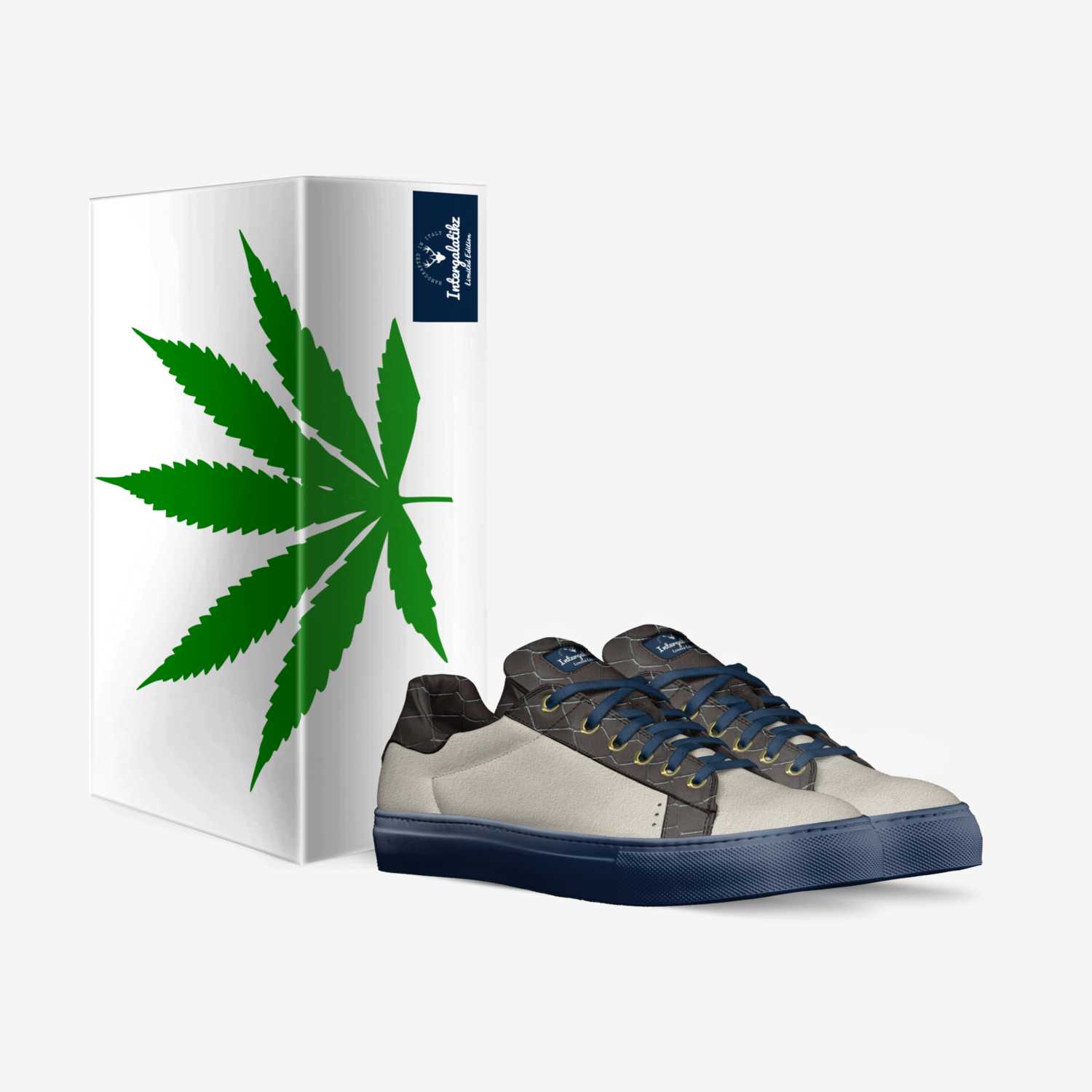kinshi blu custom made in Italy shoes by Galatikz Dixon | Box view