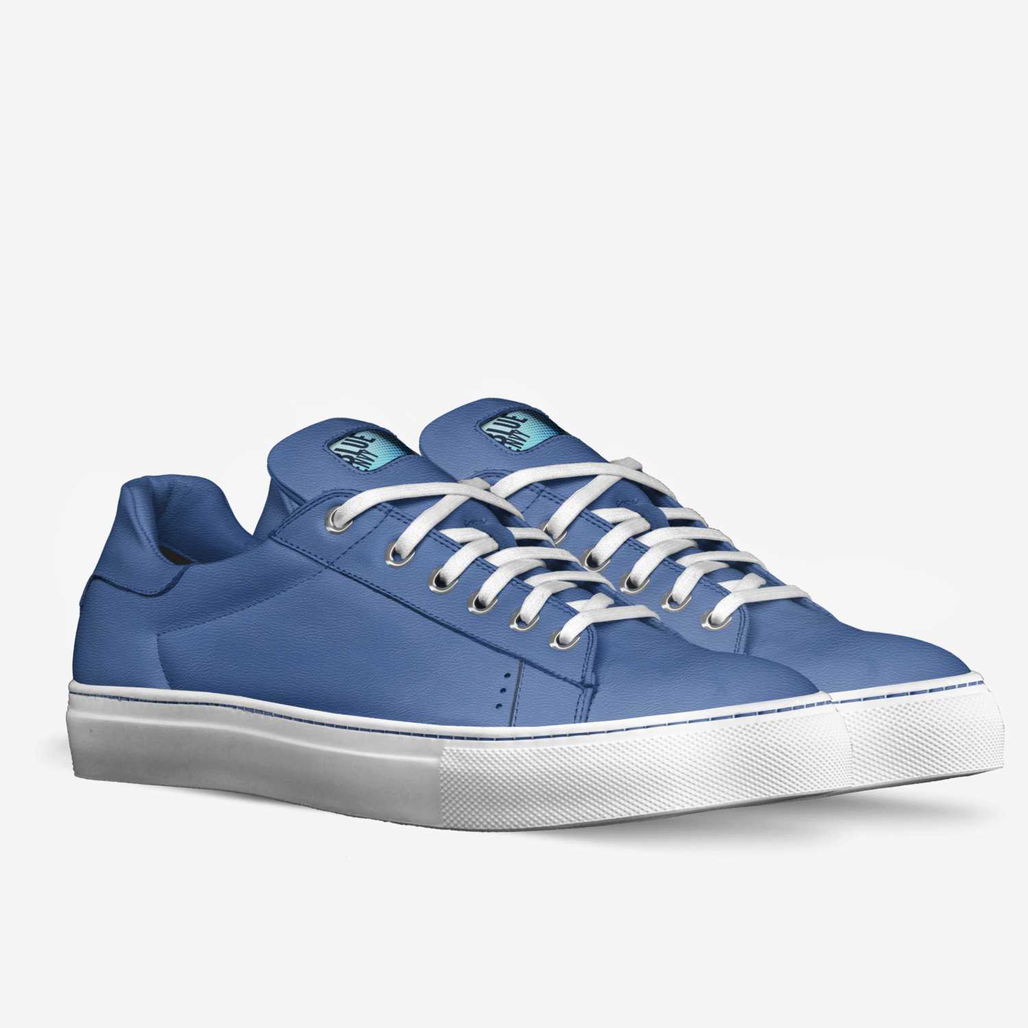 Blue Envy custom made in Italy shoes by Michale Giovanni | Double view