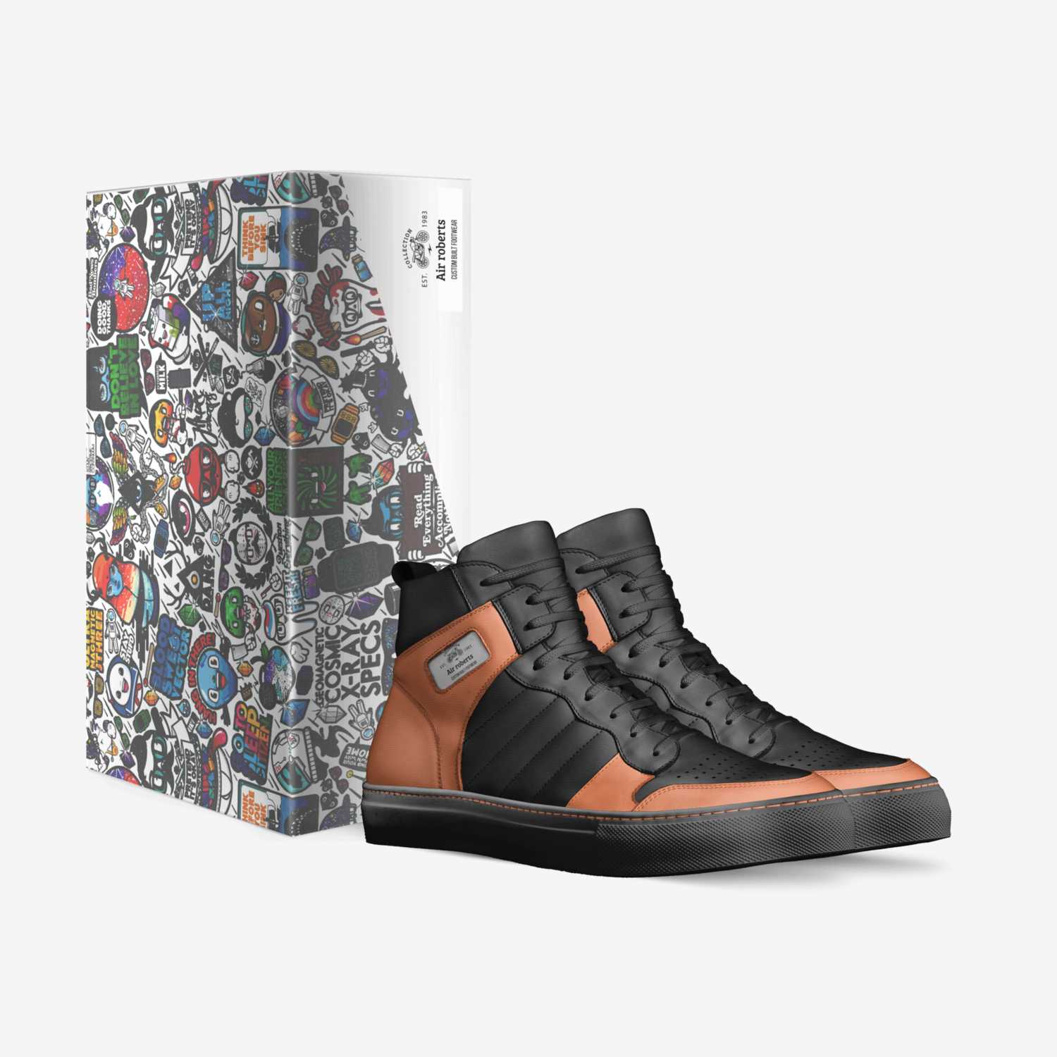 Air roberts custom made in Italy shoes by Jereden Wayne Brooks Jr | Box view