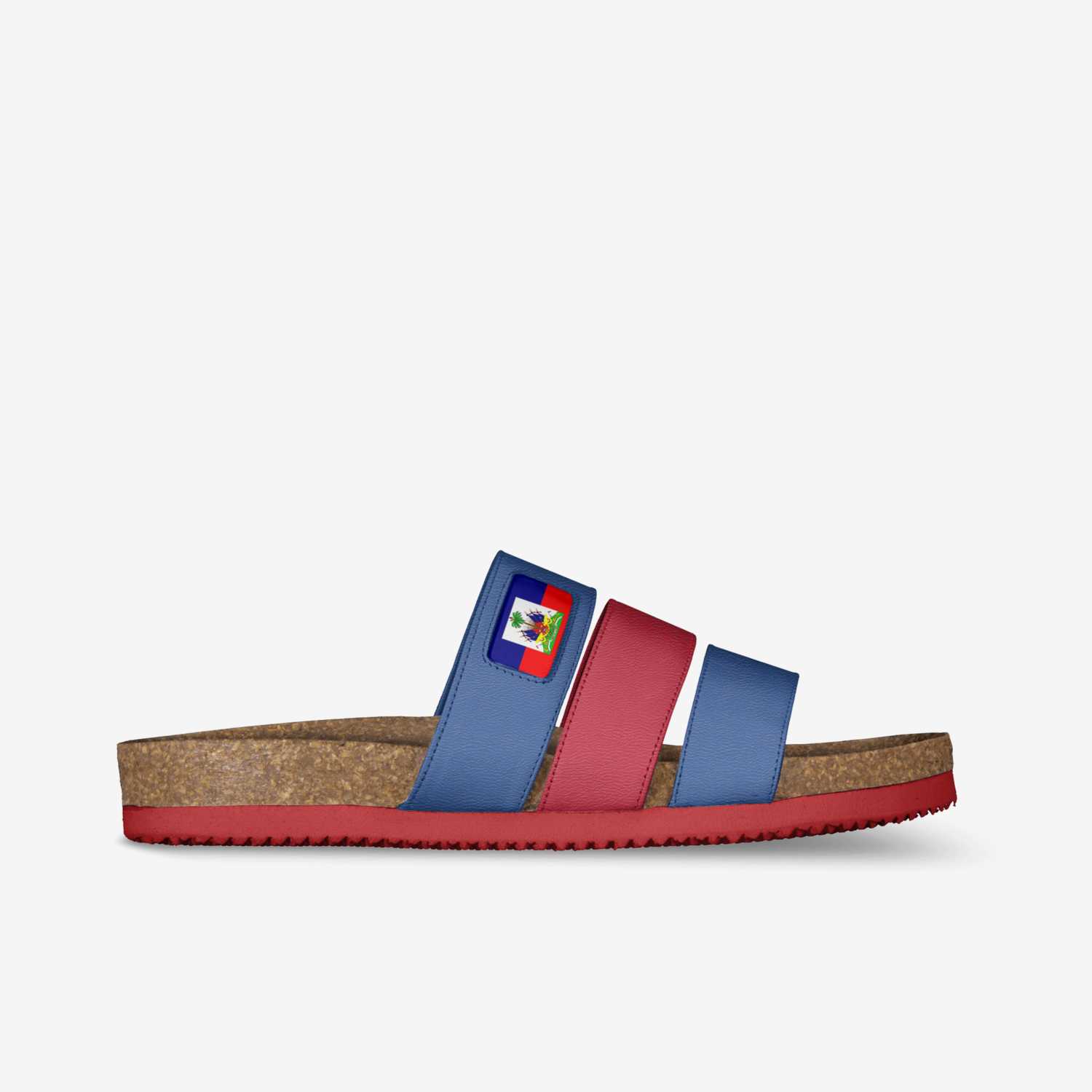 Haiti Striped Sandals custom made in Italy shoes by The Jacques | Side view