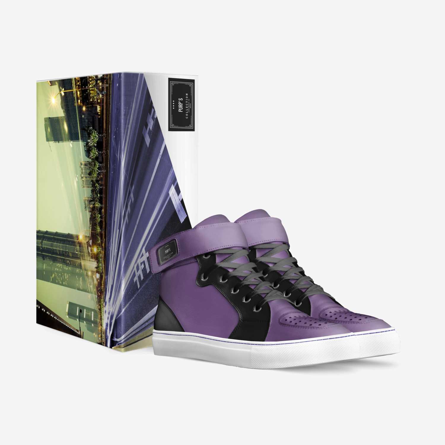 Purp's custom made in Italy shoes by Victoria Moore | Box view