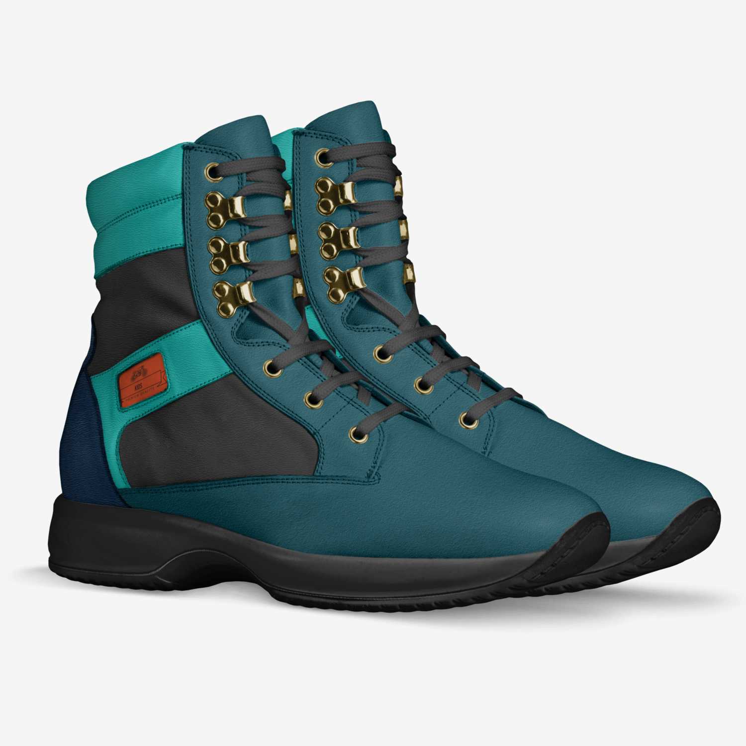 Kids  custom made in Italy shoes by Ismael | Double view