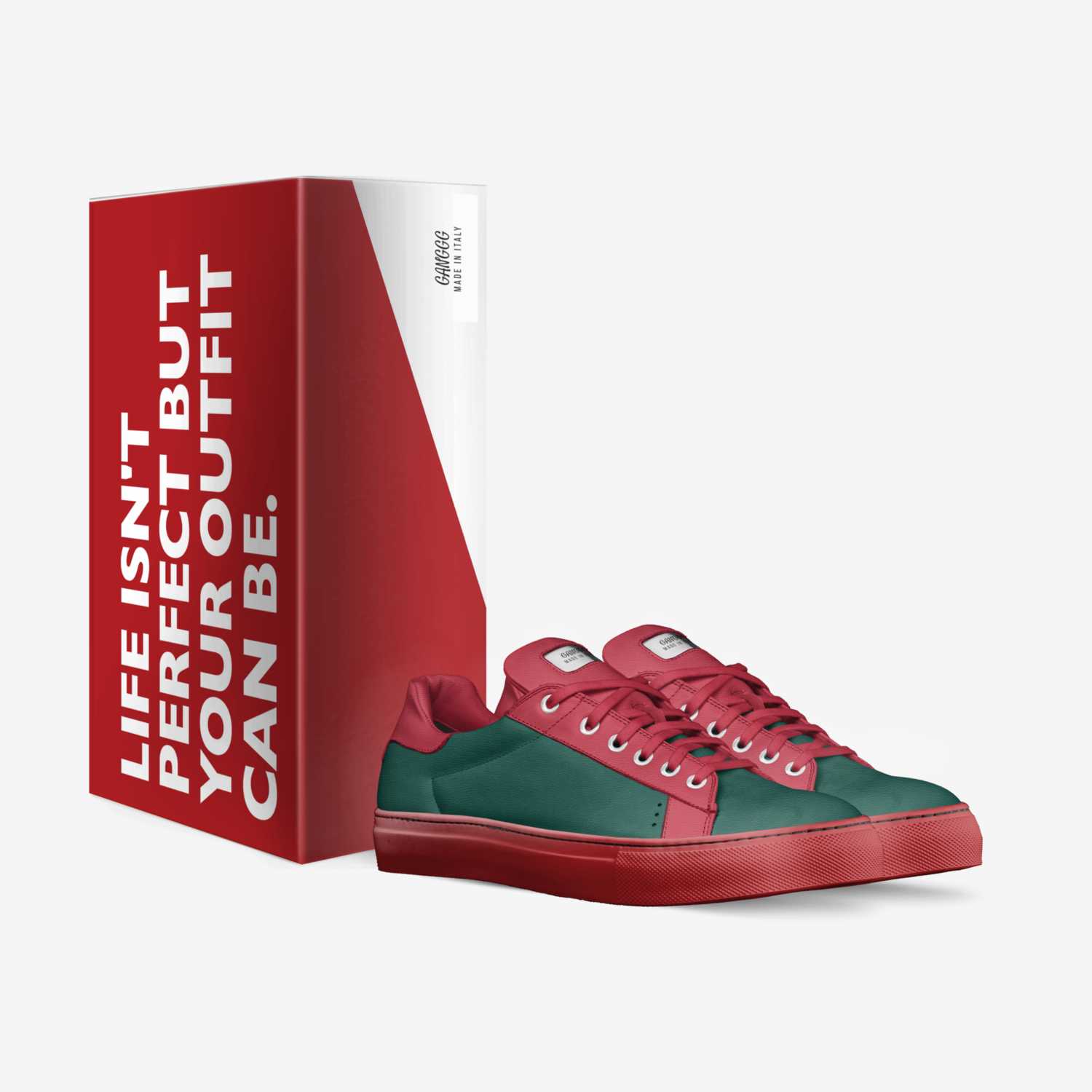 GANGGG custom made in Italy shoes by Damarion Cockrell | Box view