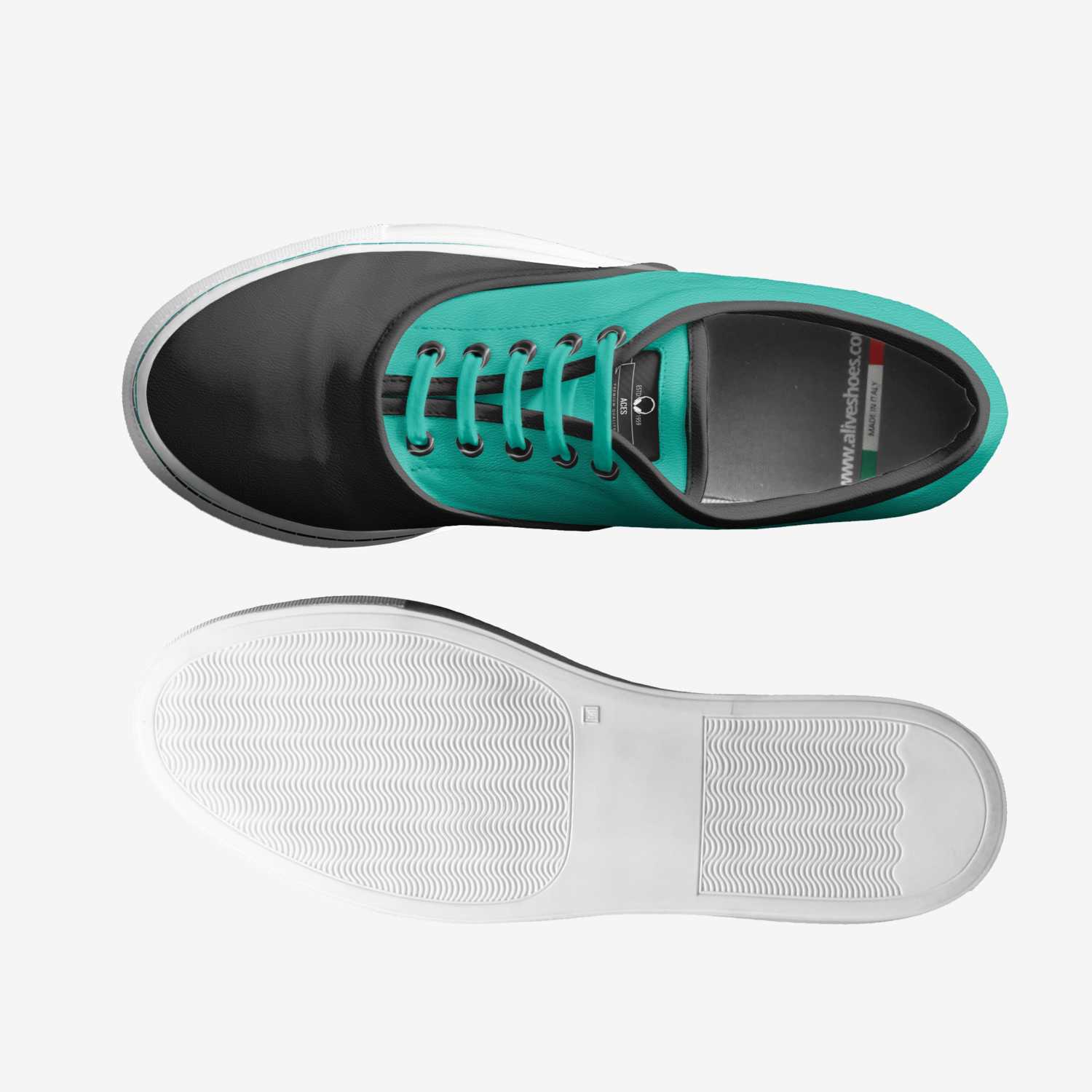 aces custom made in Italy shoes by Adin Gibson | Top view