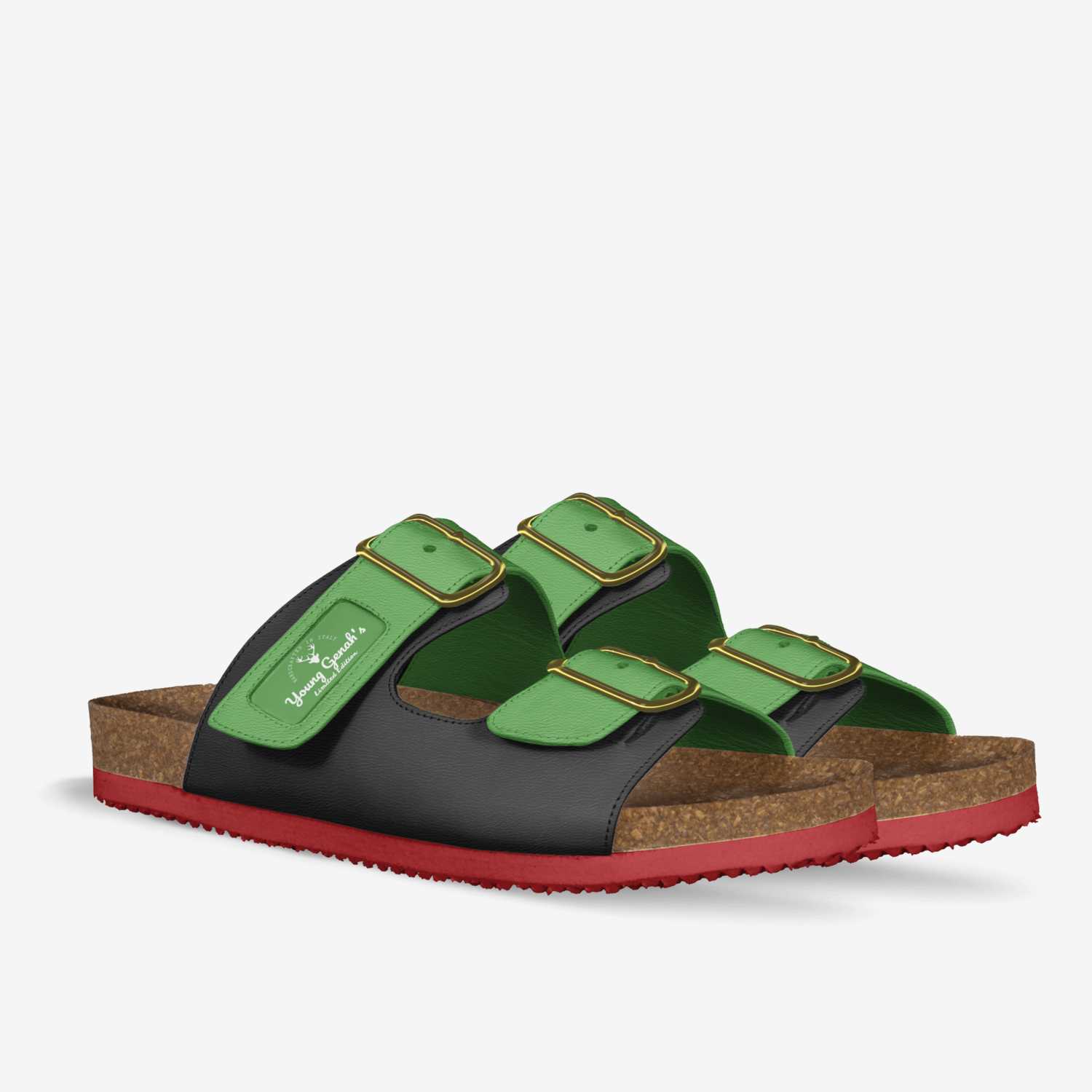 Young Genah's custom made in Italy shoes by Krishain Allen | Double view