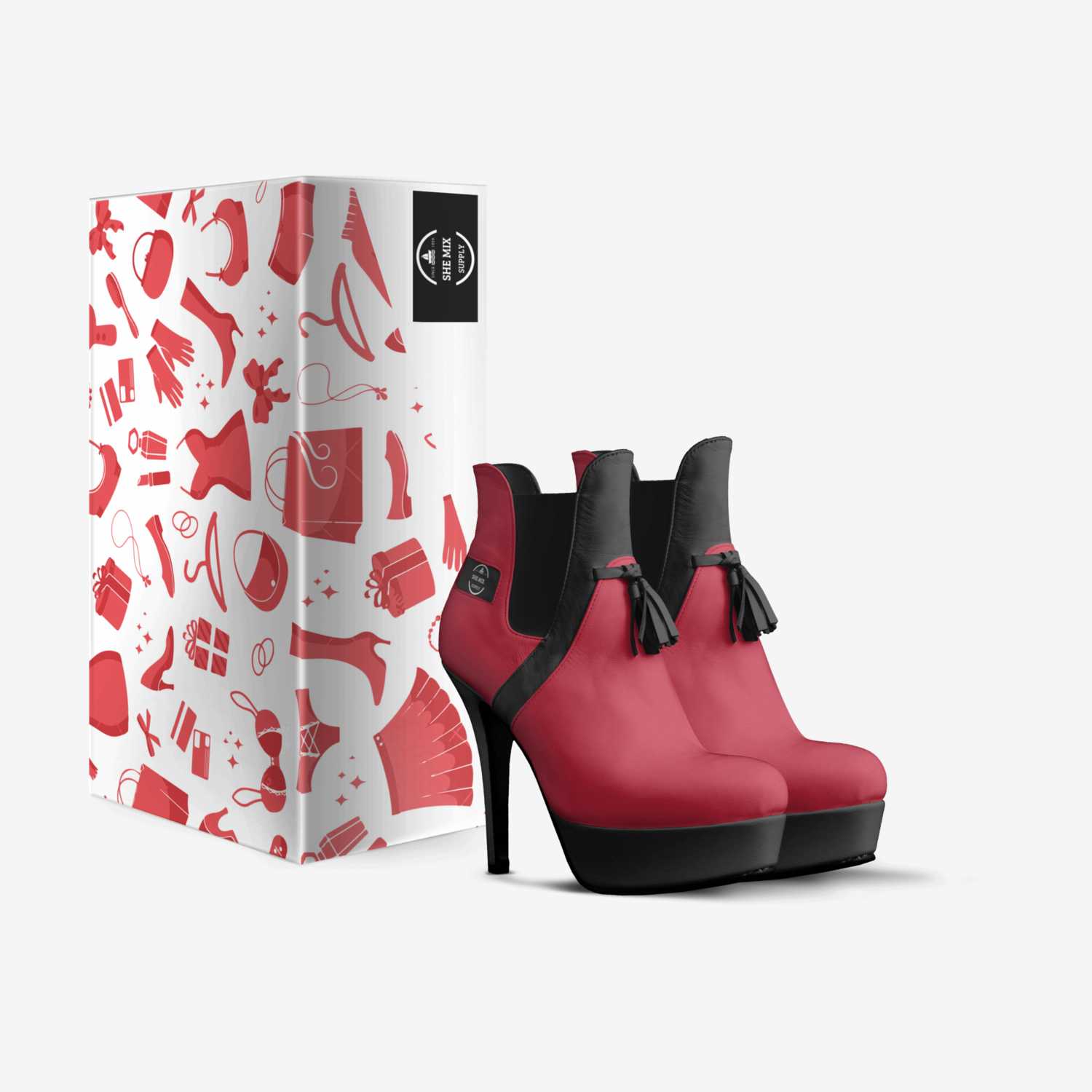 She Mix  custom made in Italy shoes by Natasha Robinson | Box view