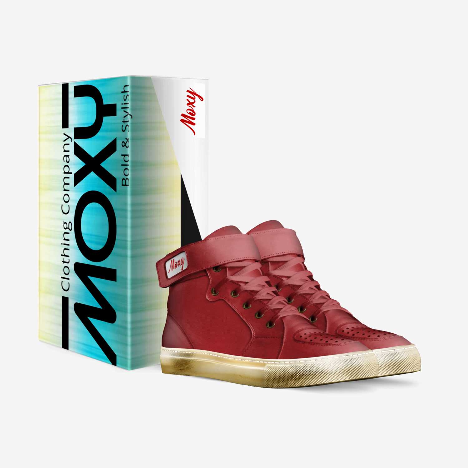 Elites Red custom made in Italy shoes by Moxy Clothing Co. | Box view