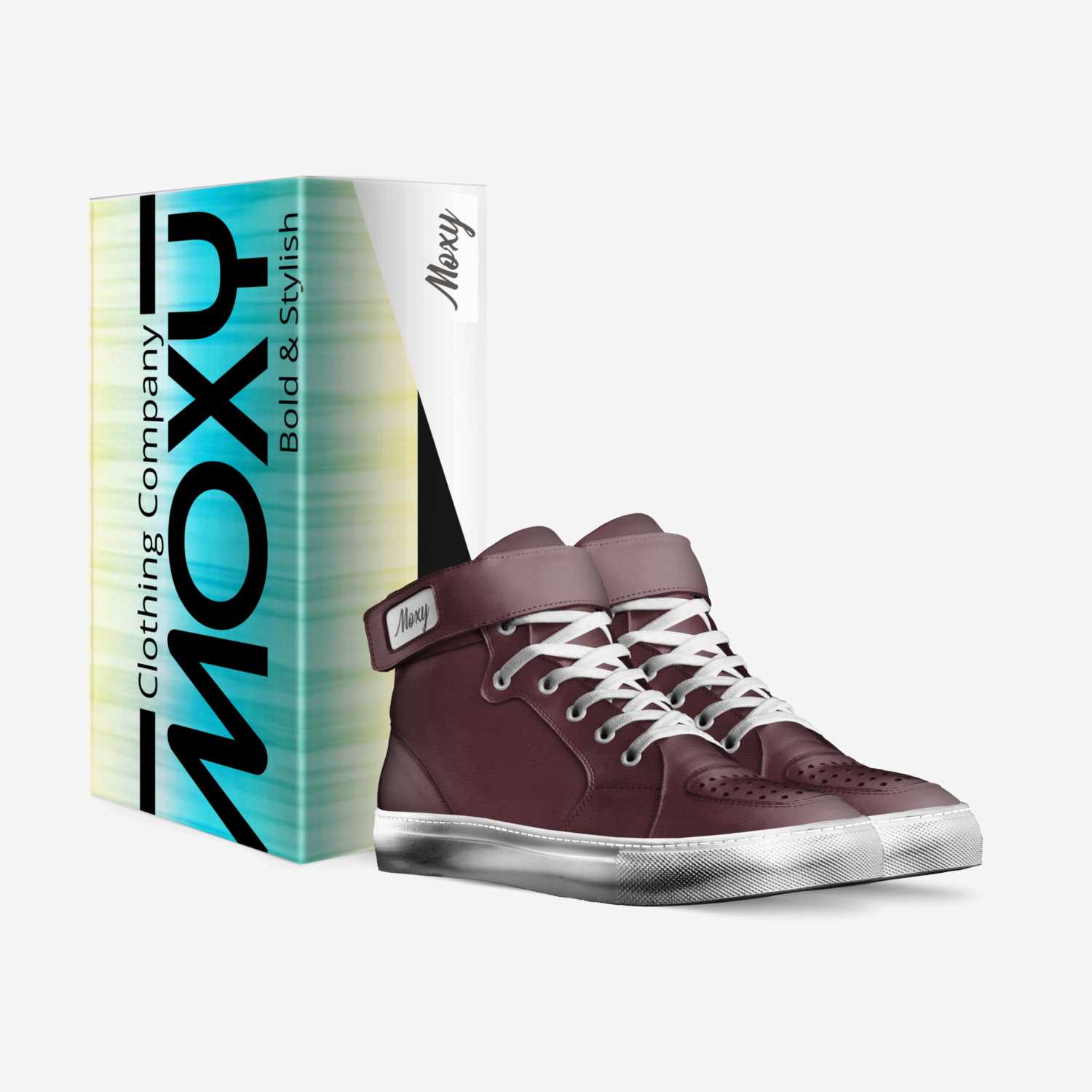 Elites wine custom made in Italy shoes by Moxy Clothing Co. | Box view