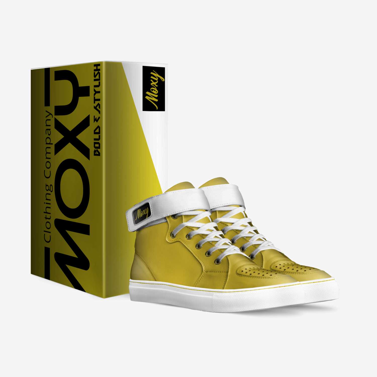 Elites canary custom made in Italy shoes by Moxy Clothing Co. | Box view