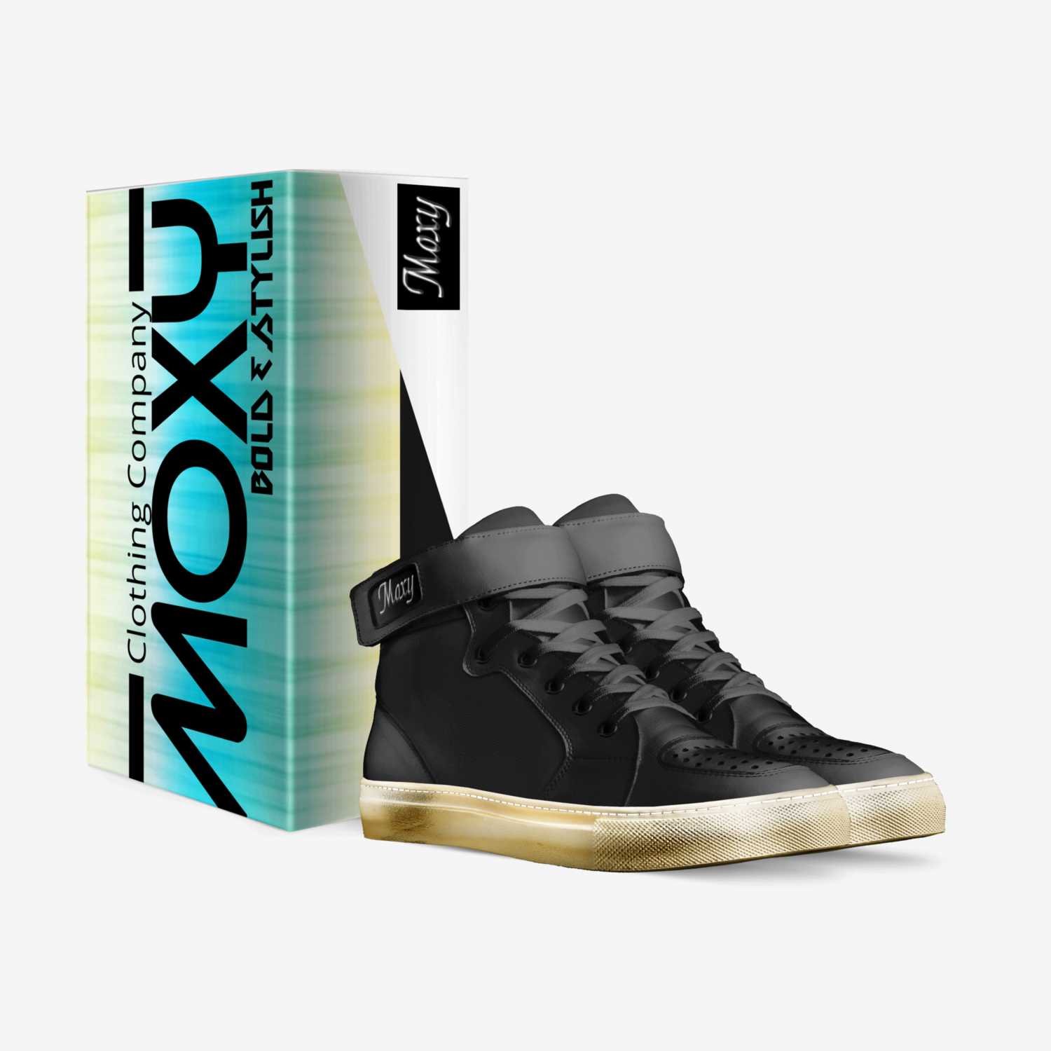 Elites Black  custom made in Italy shoes by Moxy Clothing Co. | Box view