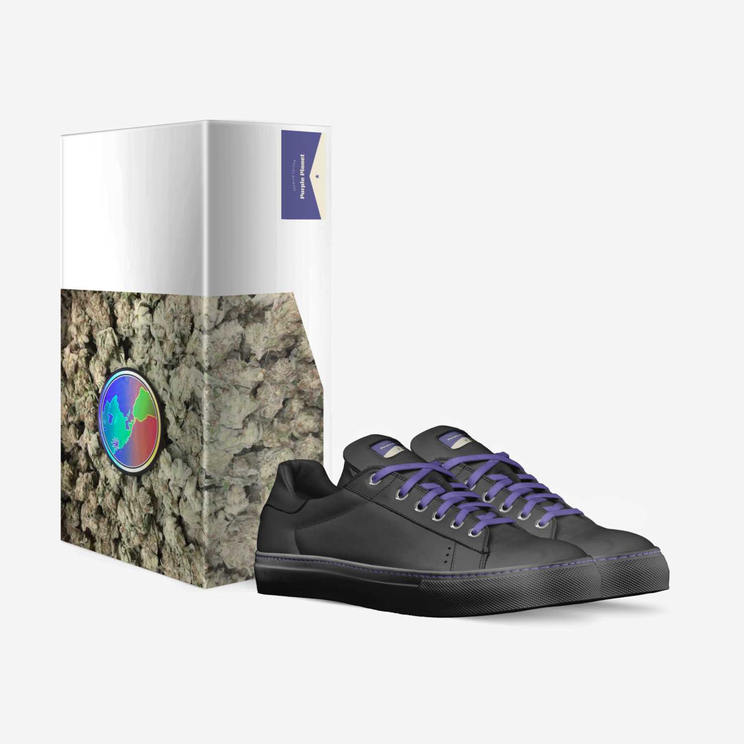Purple Planet  custom made in Italy shoes by Ross Anderson | Box view
