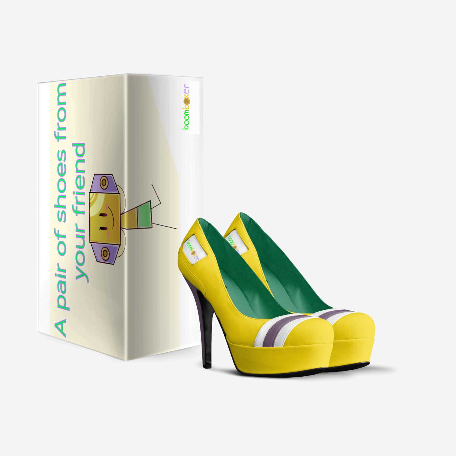 BoomBoxer shoes custom made in Italy shoes by Caelan Adrianne Jacks | Box view