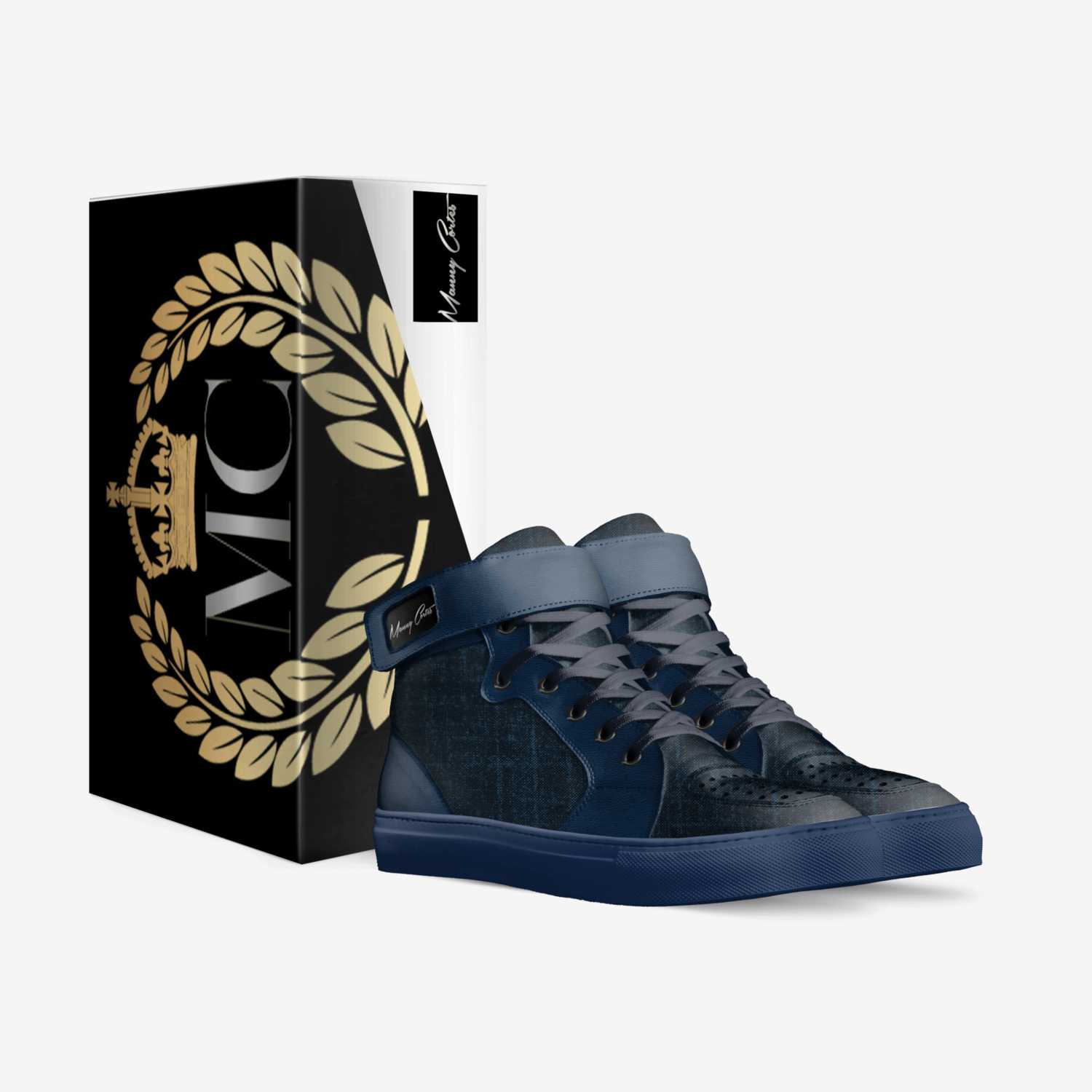 Blue Space custom made in Italy shoes by Manny Cortes | Box view