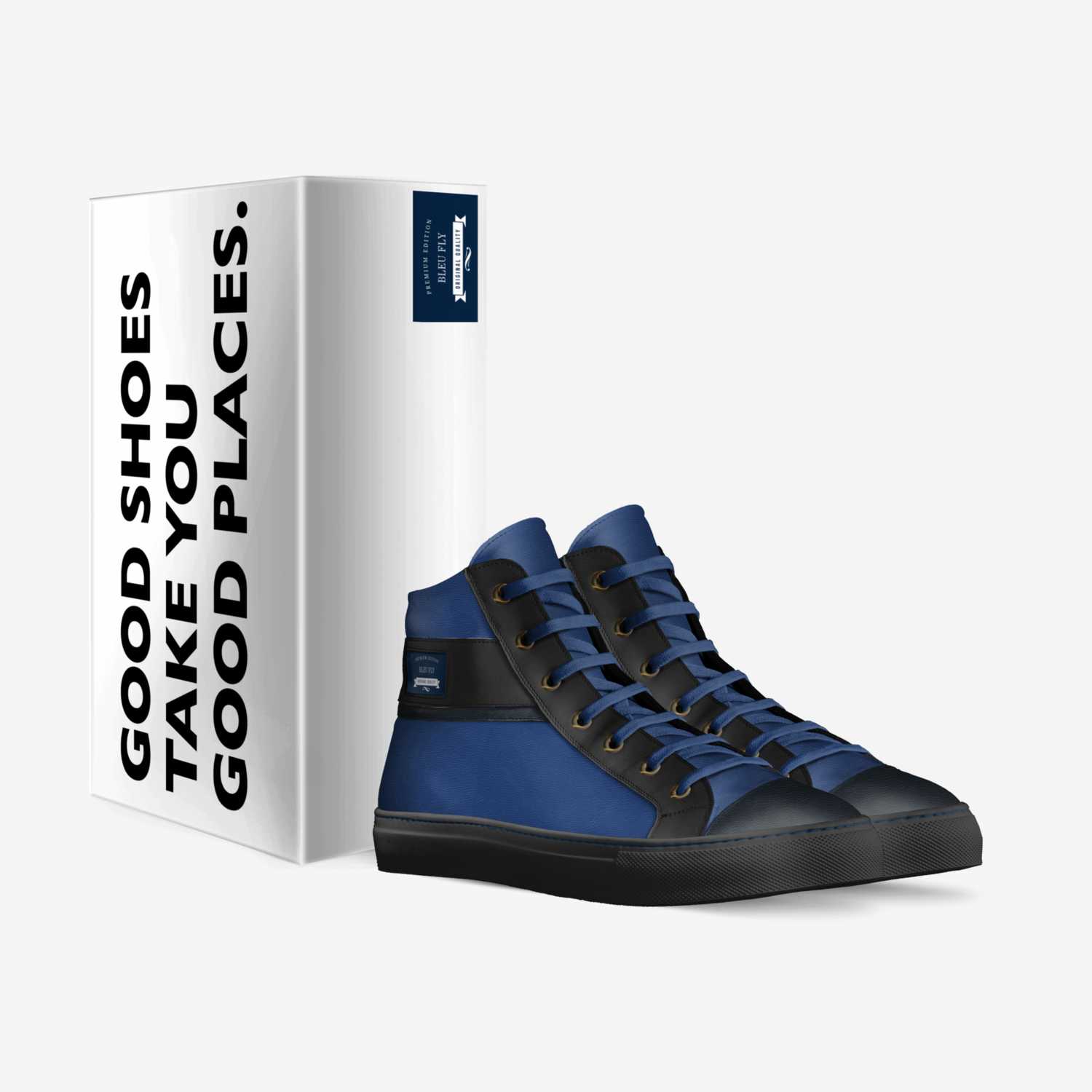 Bleu Fly custom made in Italy shoes by Quenton Allen Lawson | Box view