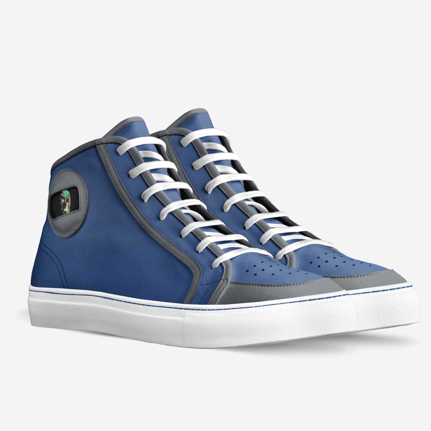 skull eclipse custom made in Italy shoes by Carlos Bangalan | Double view
