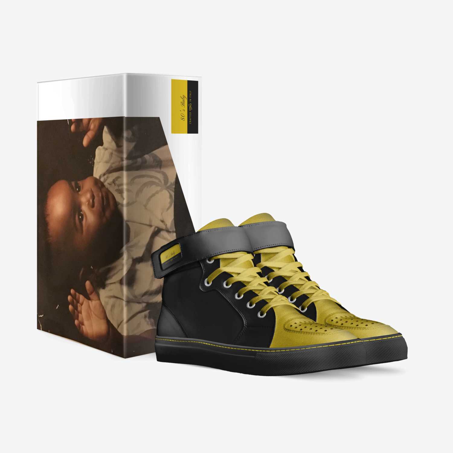 80's Baby "Gold" custom made in Italy shoes by Angelo Fisher | Box view