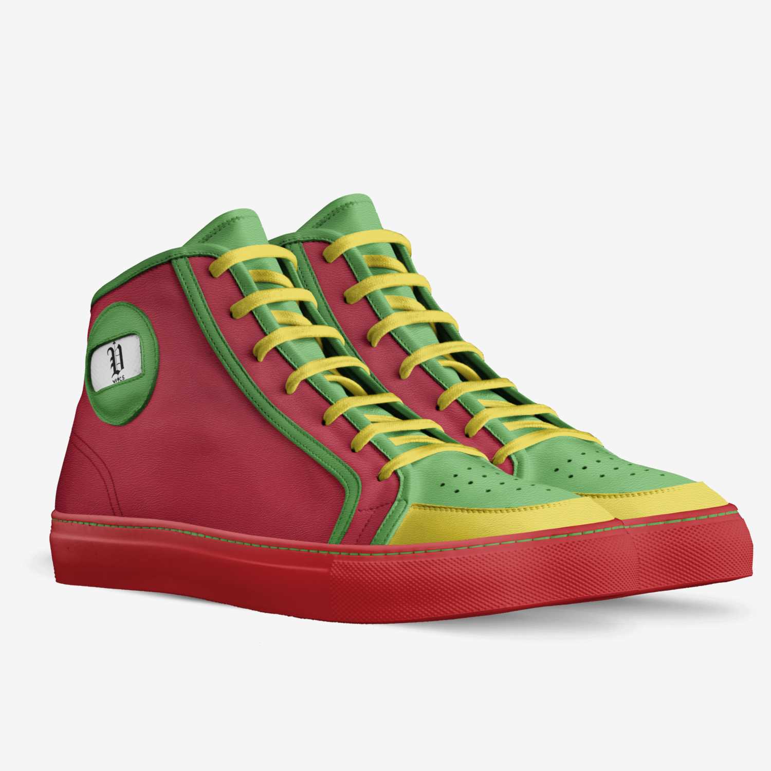 Vics christmas custom made in Italy shoes by Brayden Murphy | Double view