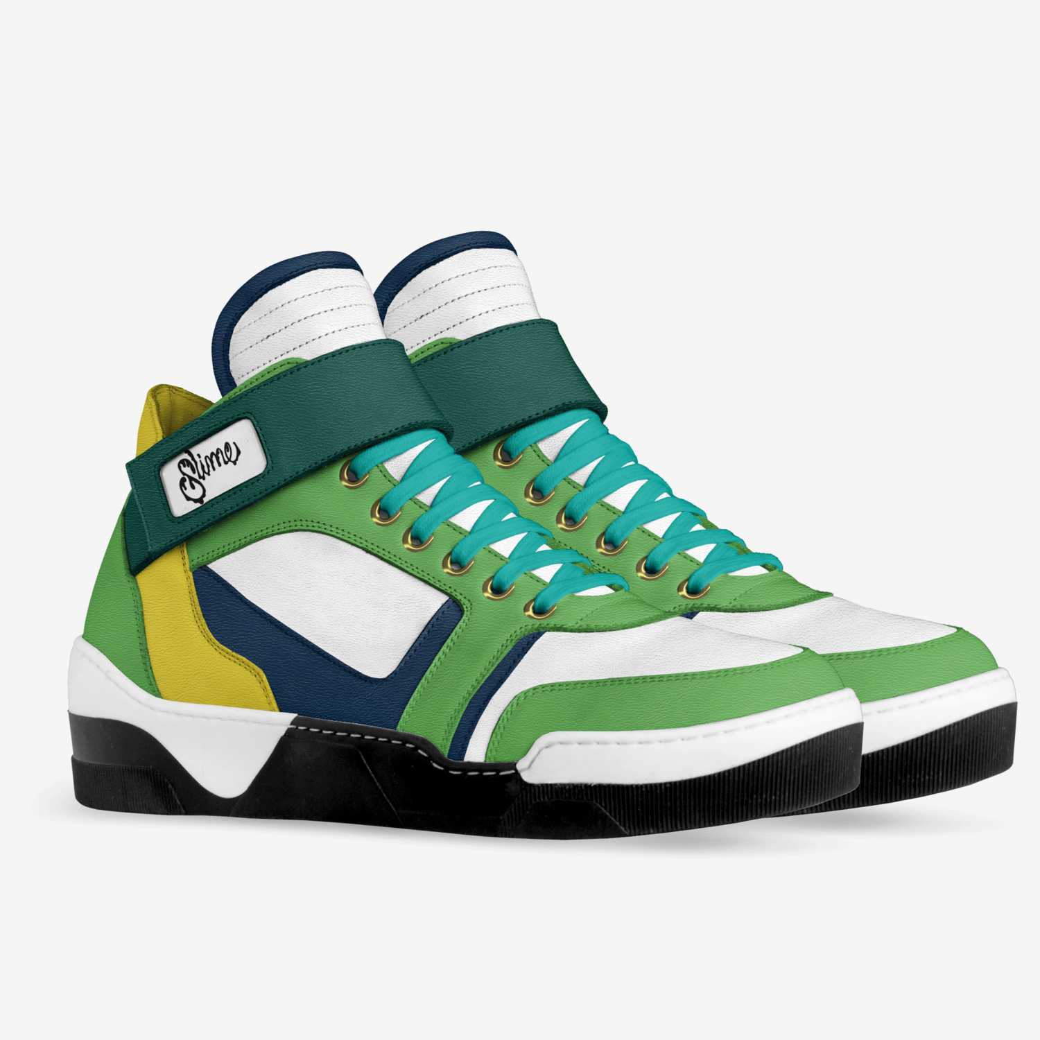 Slime custom made in Italy shoes by Jaylen Gomes | Double view
