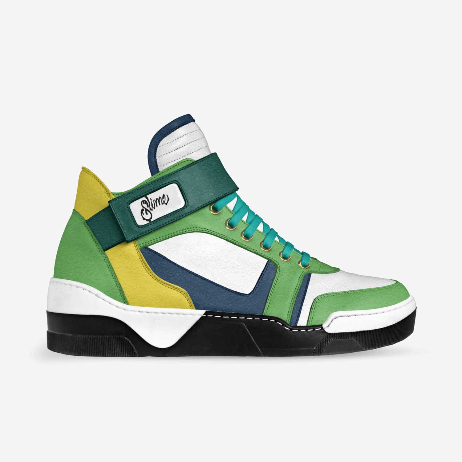Slime custom made in Italy shoes by Jaylen Gomes | Side view