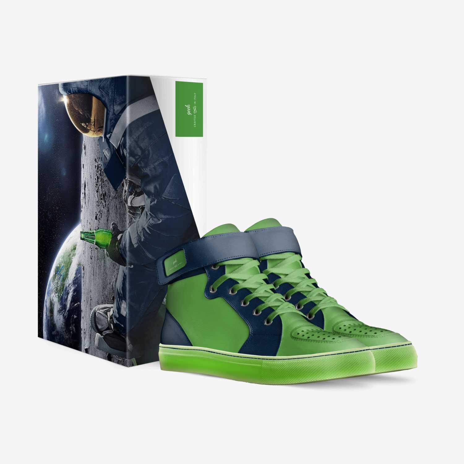 geek custom made in Italy shoes by Moffatt Gordon | Box view