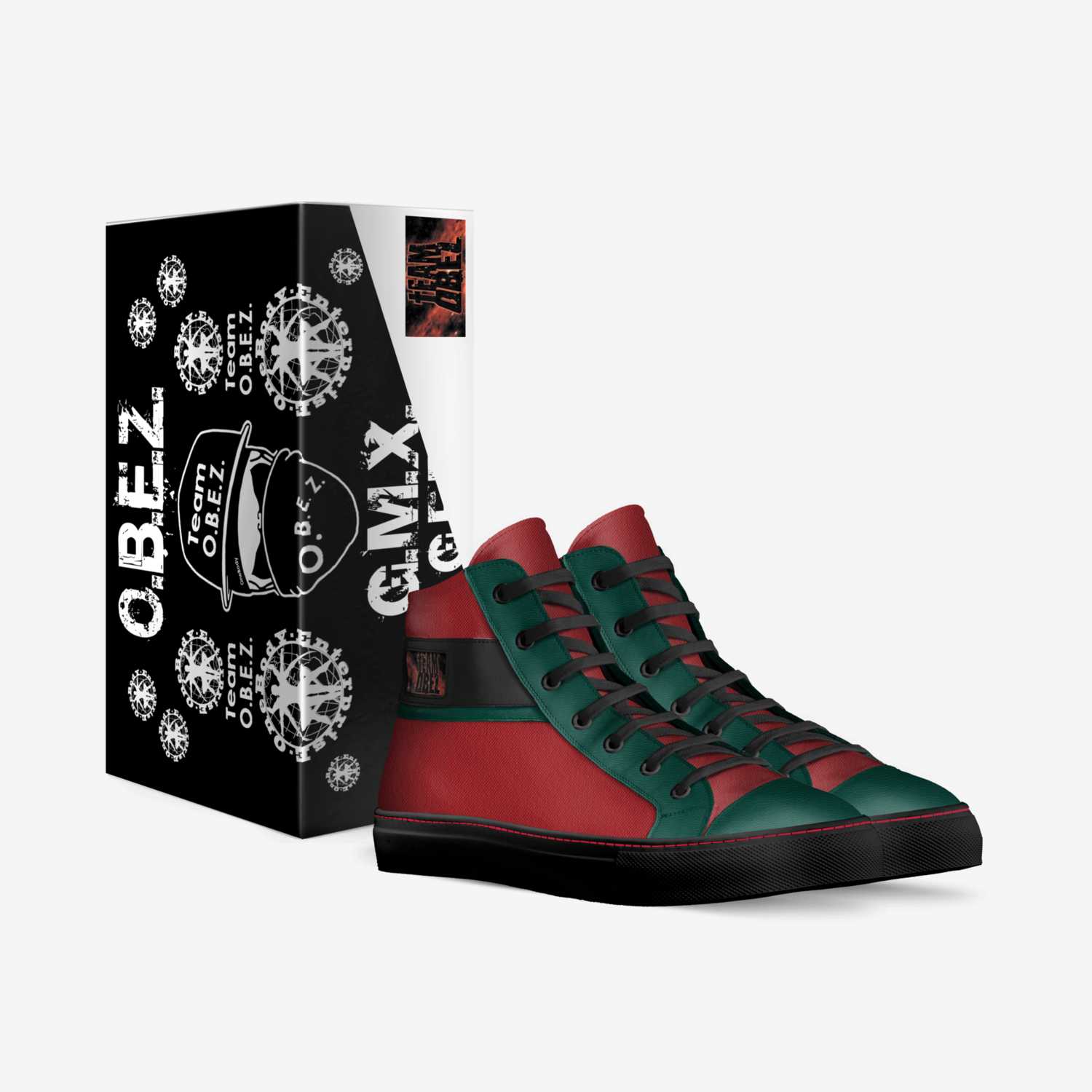 Team O.B.E.Z custom made in Italy shoes by Keith Farrow | Box view