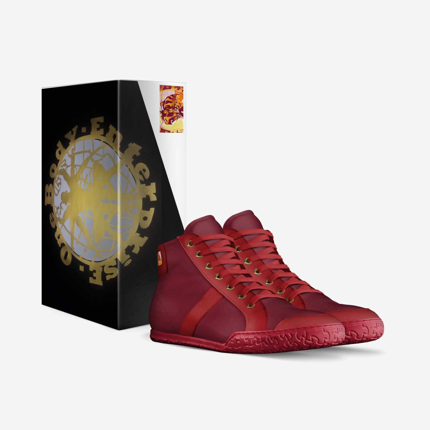 O.B.E.Z Ready Red custom made in Italy shoes by Nuckylabomb Phyzeek | Box view