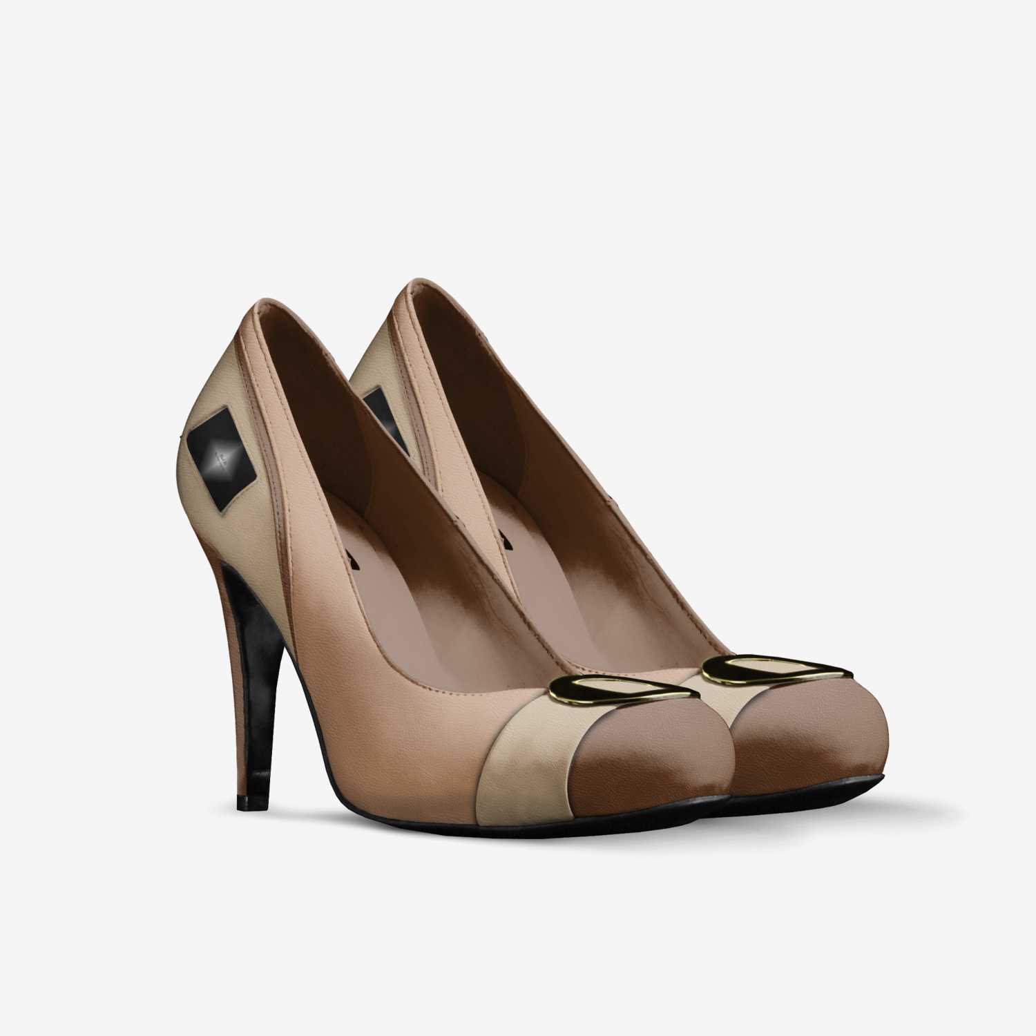 Browni Heels custom made in Italy shoes by Mud-di: Miss Unique Designer Is | Double view