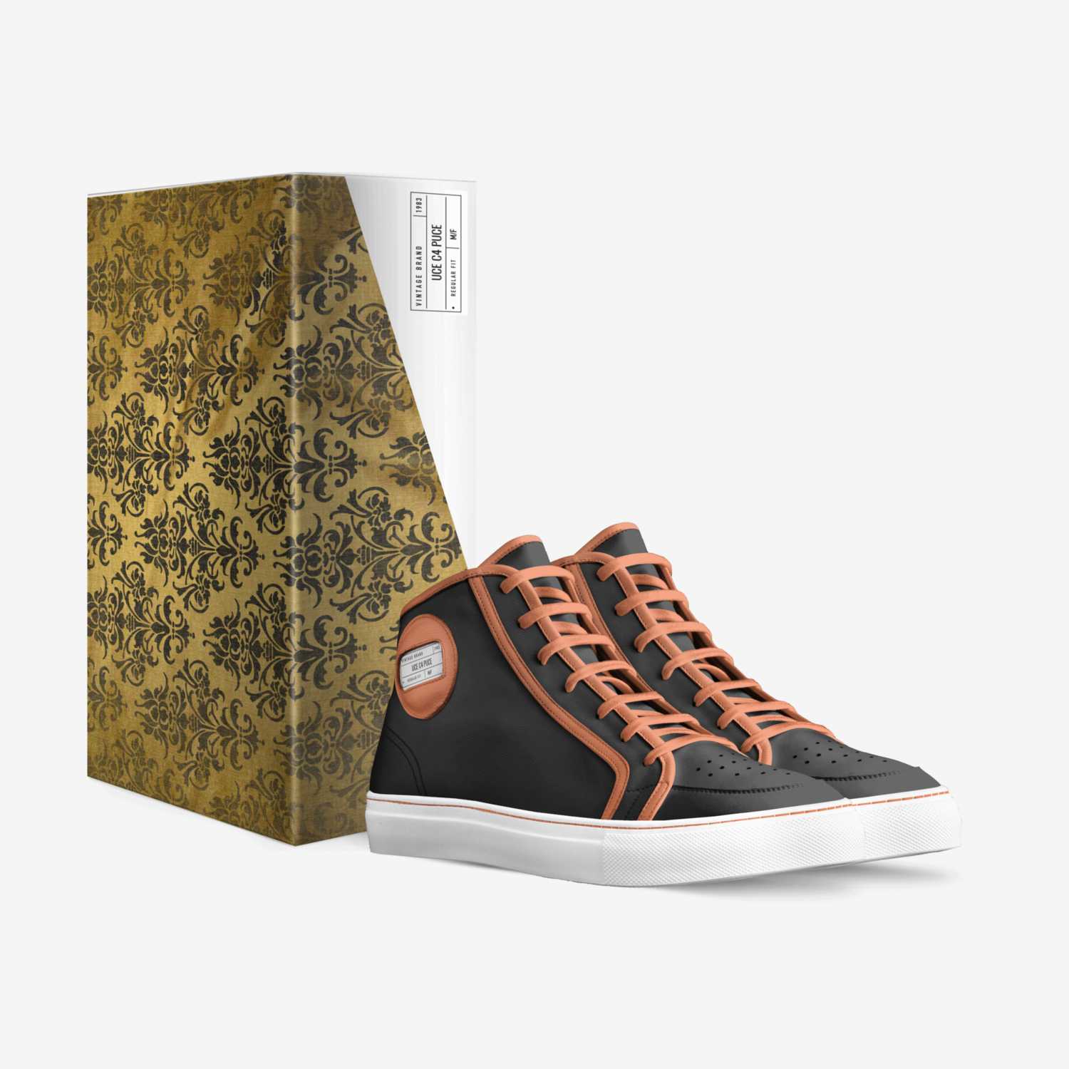 UCE C4 PUCE custom made in Italy shoes by Jordan Iese | Box view