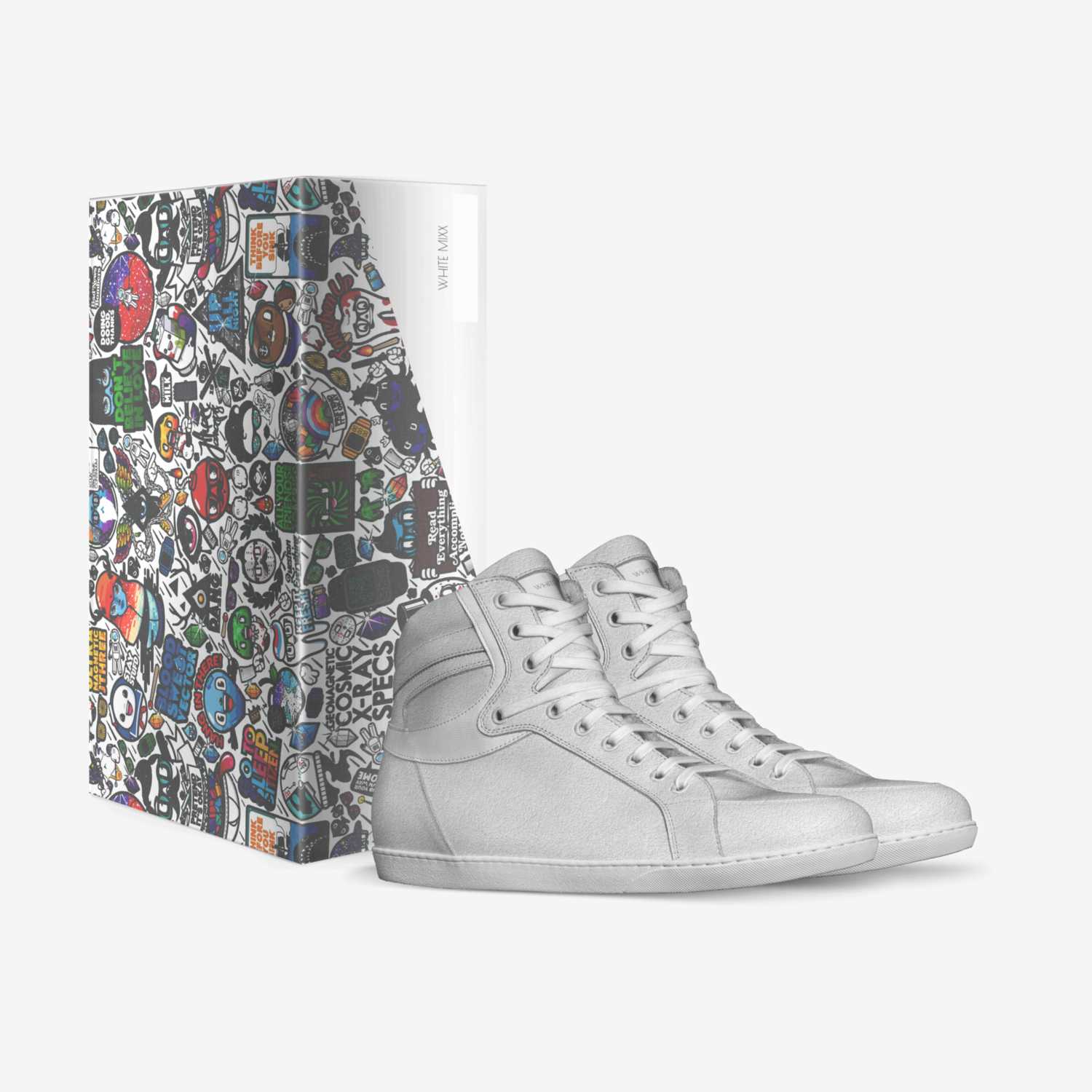 White Mixx custom made in Italy shoes by Alexander Bowie | Box view