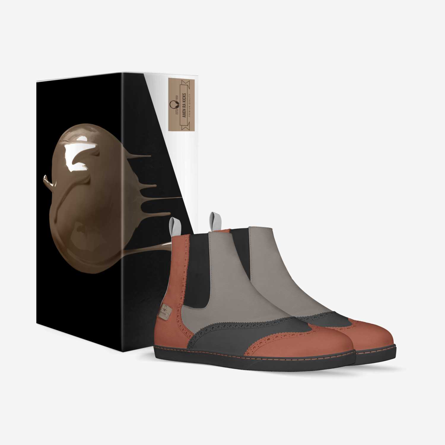 amen ra kicks custom made in Italy shoes by Daryl Hayott | Box view