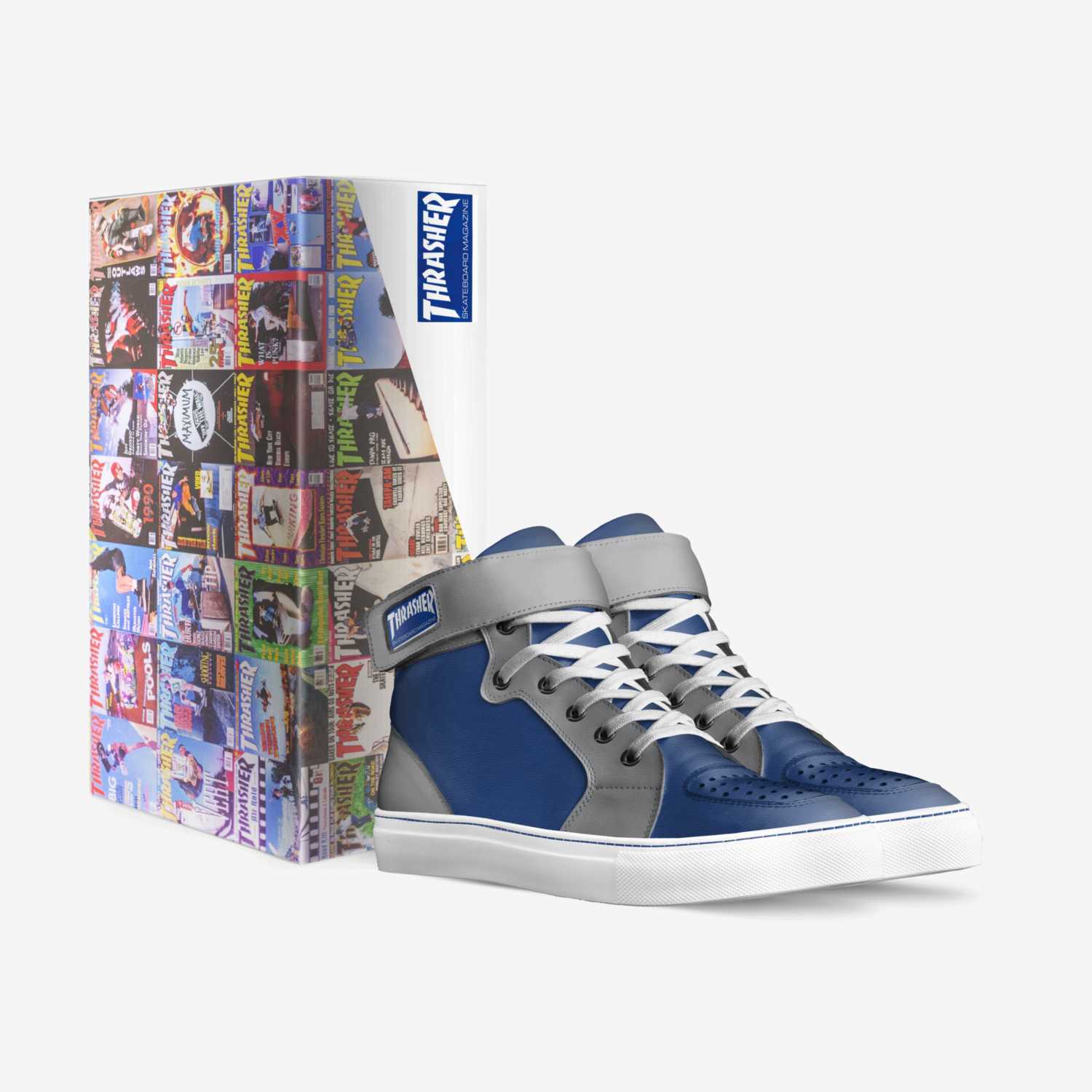 Kickback Flip Blue custom made in Italy shoes by David Martinez | Box view
