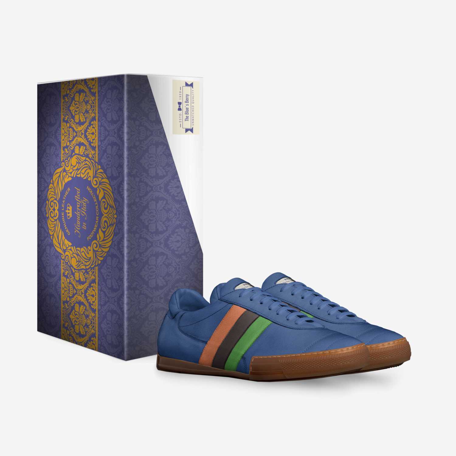 The Blue'sBerry custom made in Italy shoes by Alexander Bowie | Box view