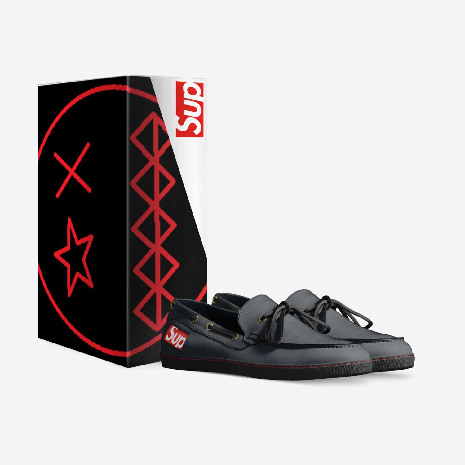 crossout custom made in Italy shoes by Anthonymarez | Box view