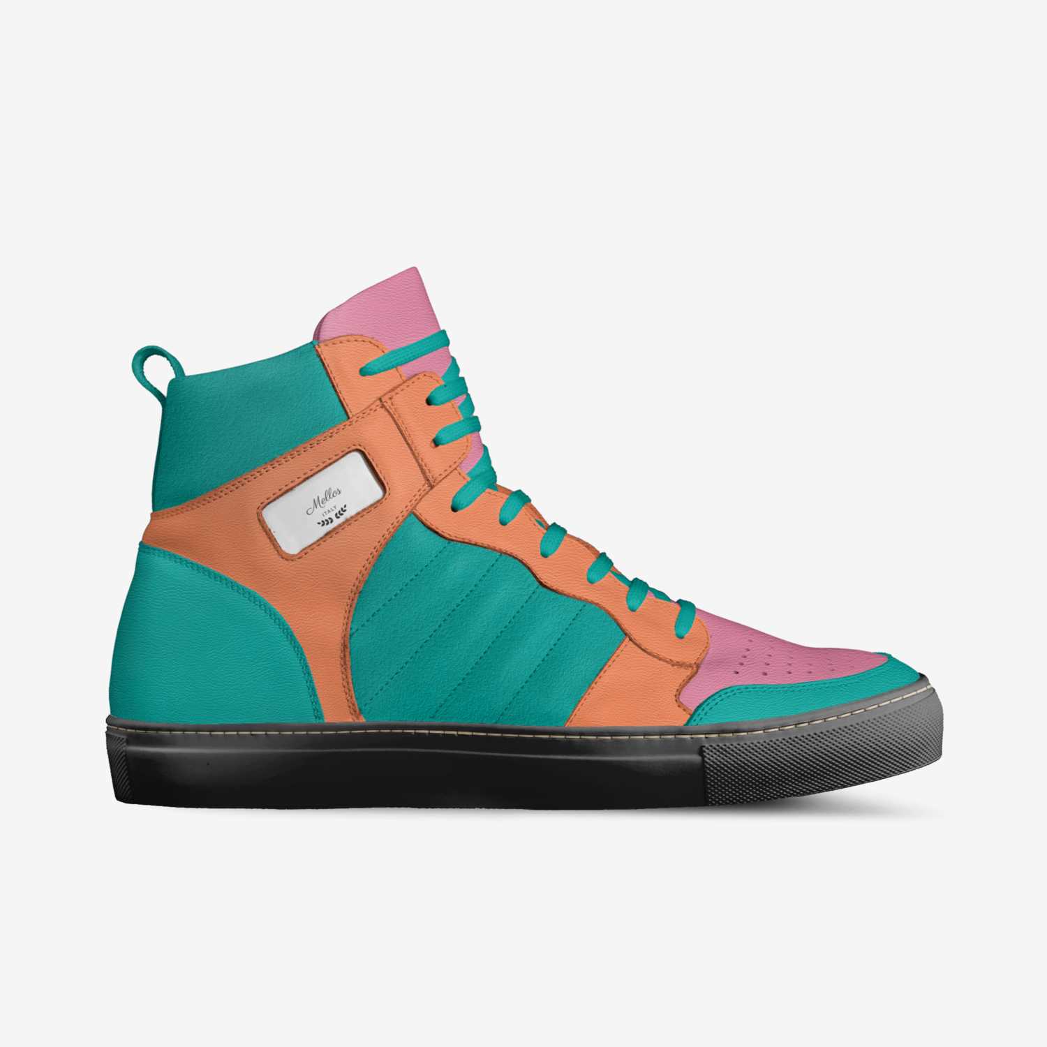 Mellos custom made in Italy shoes by Omari Francis | Side view