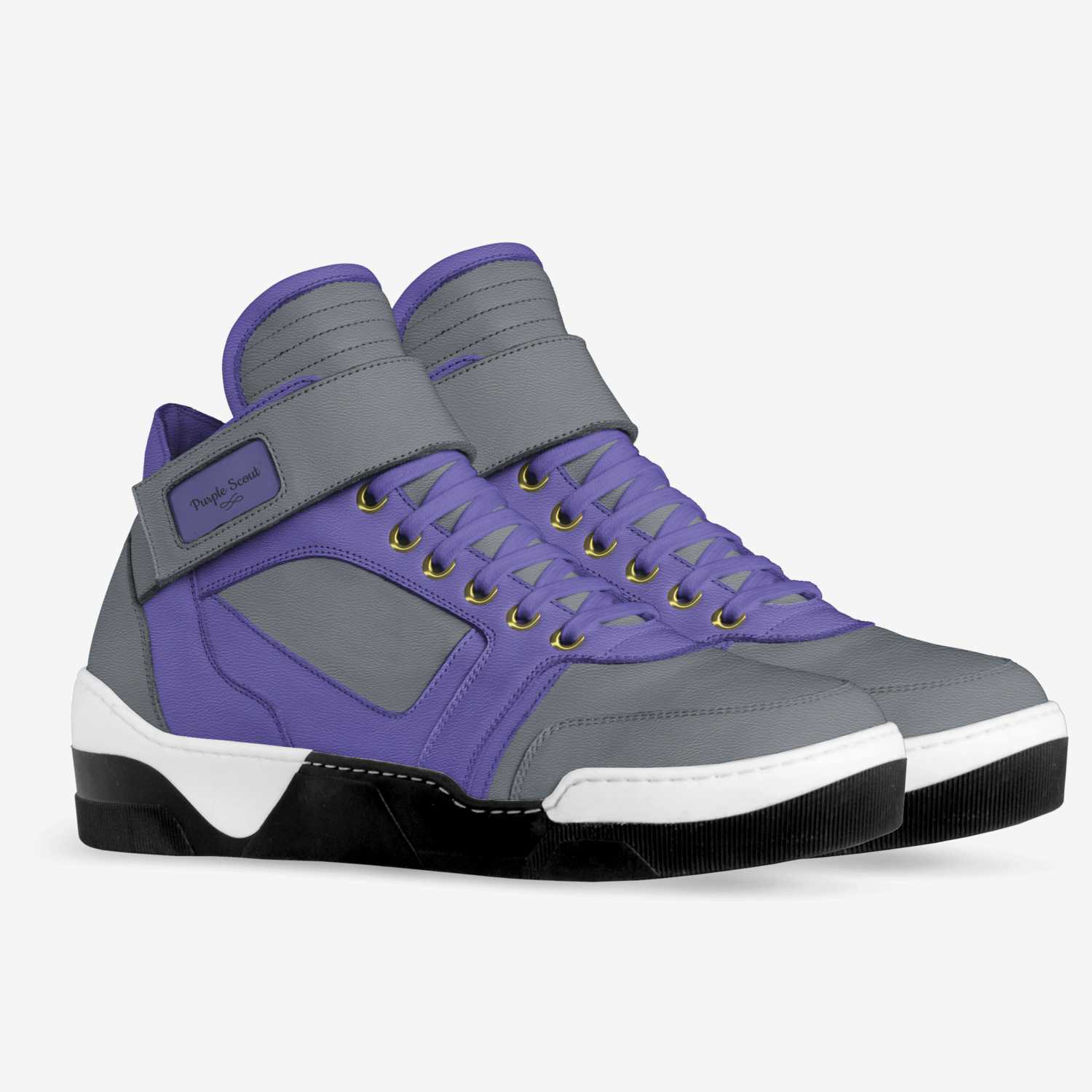 Purple Scout custom made in Italy shoes by Streeter Gehrt | Double view