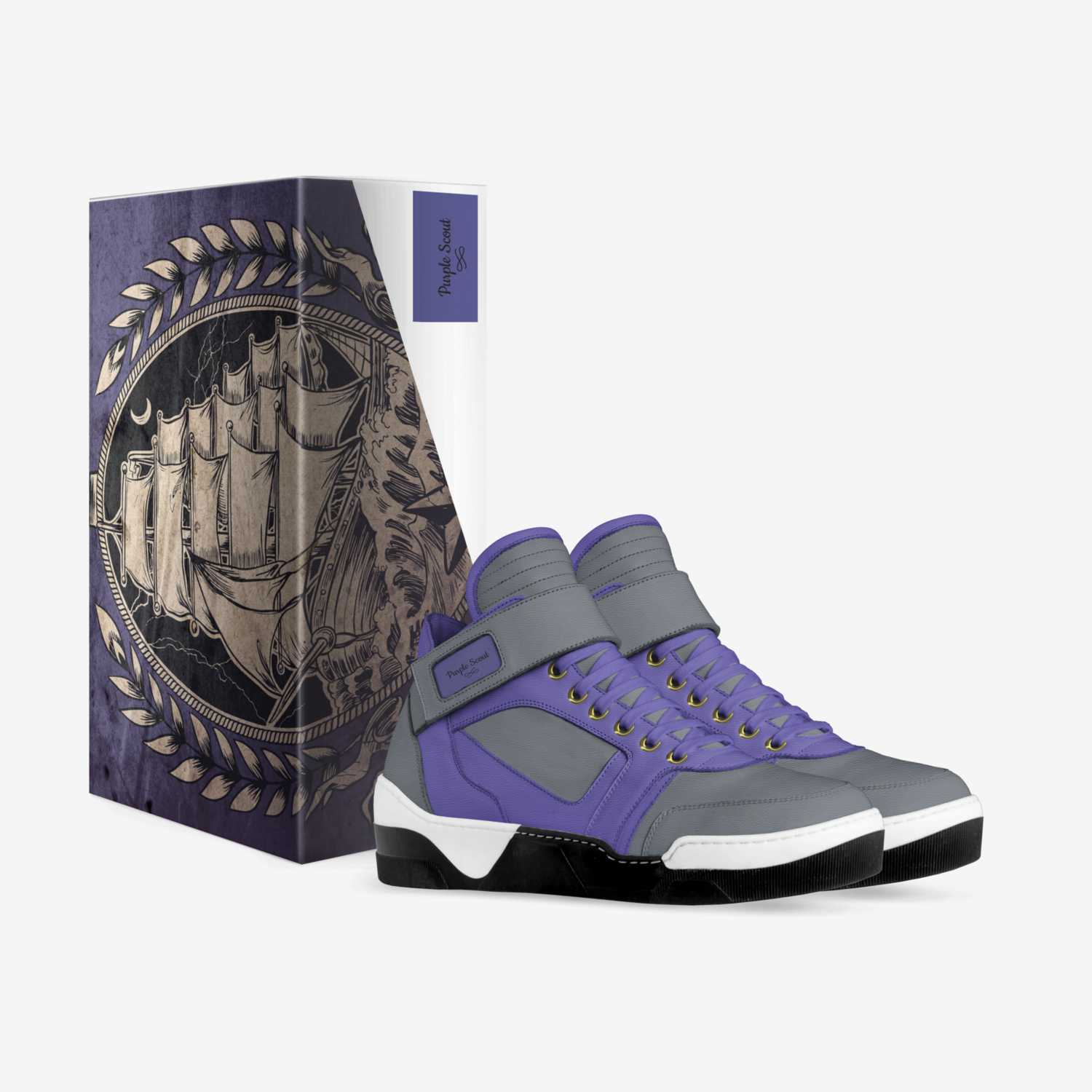 Purple Scout custom made in Italy shoes by Streeter Gehrt | Box view