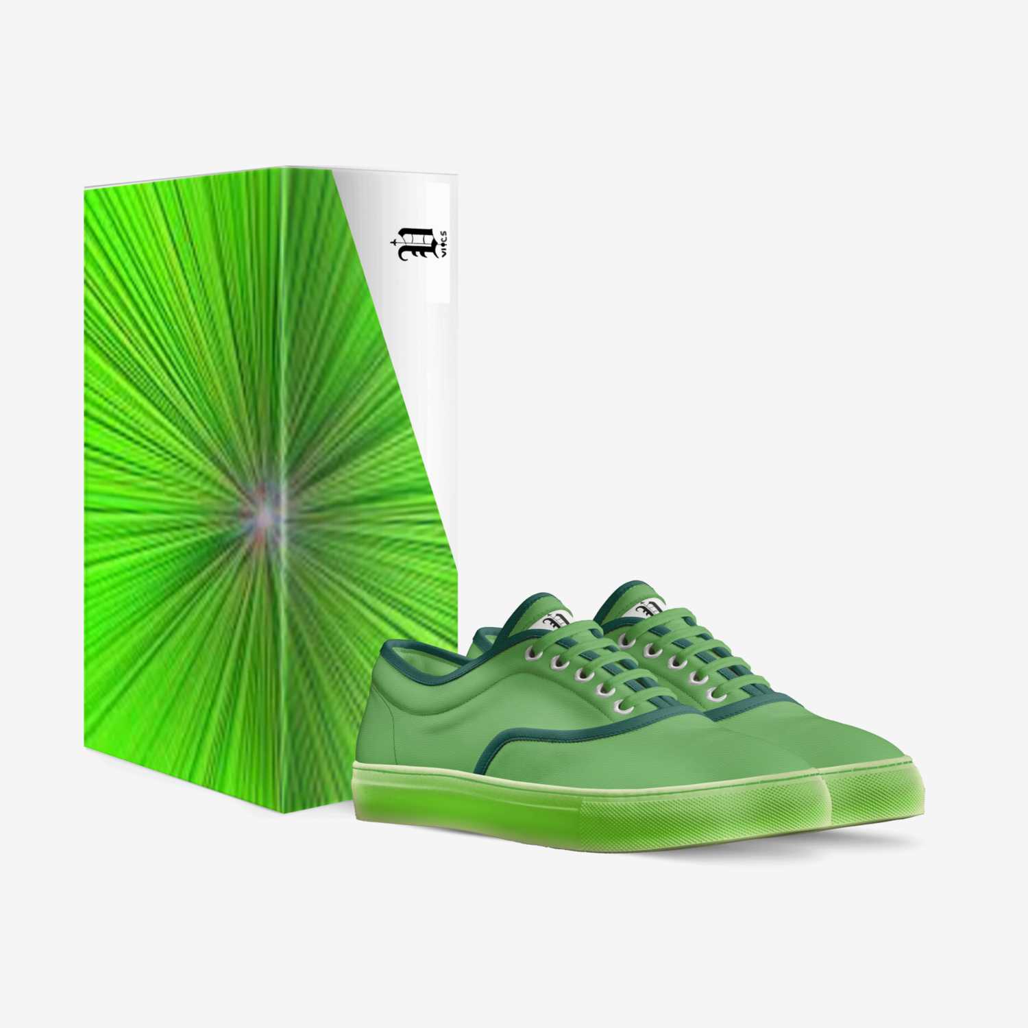 Vics lime custom made in Italy shoes by Brayden Murphy | Box view