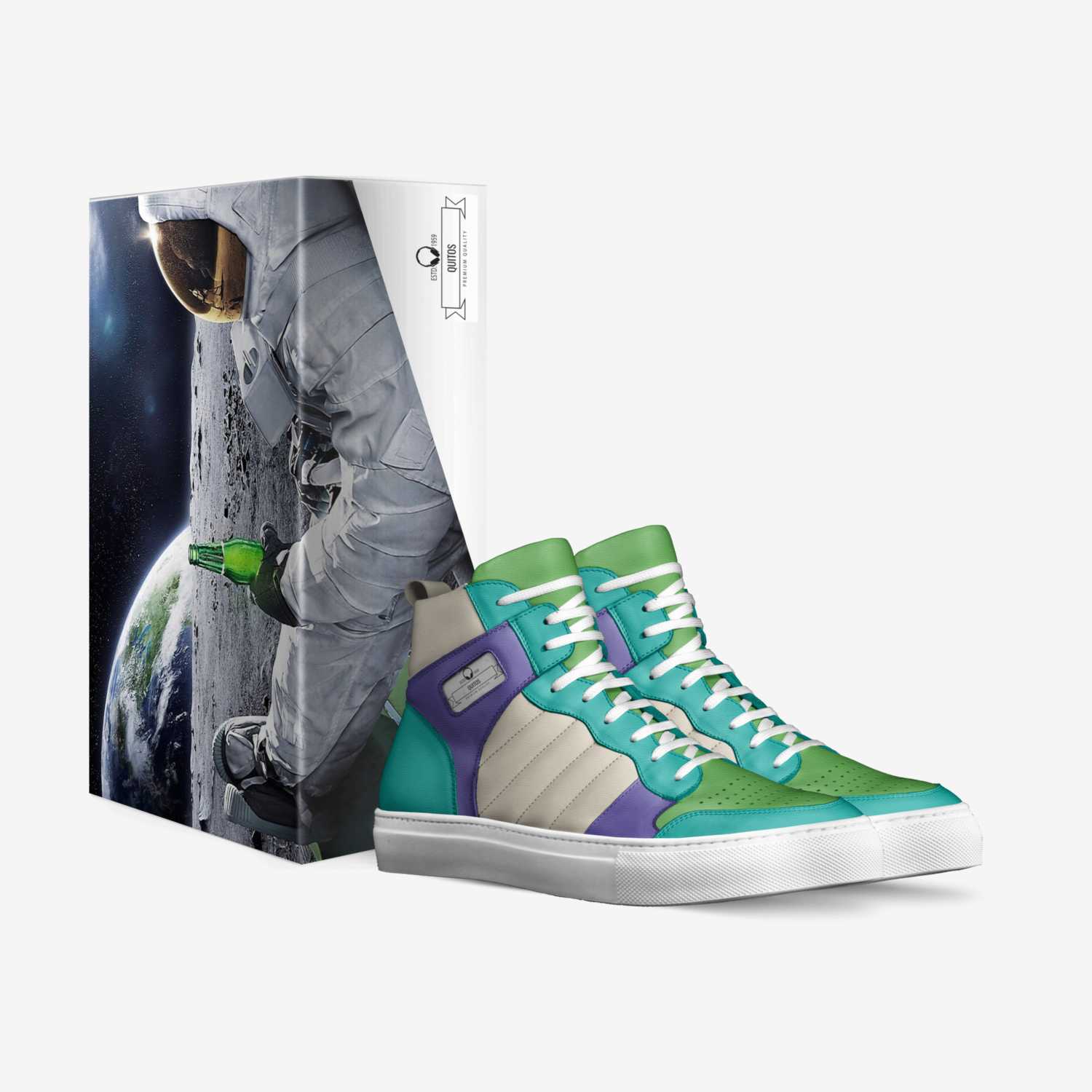 Quitos custom made in Italy shoes by Moneylauncher | Box view